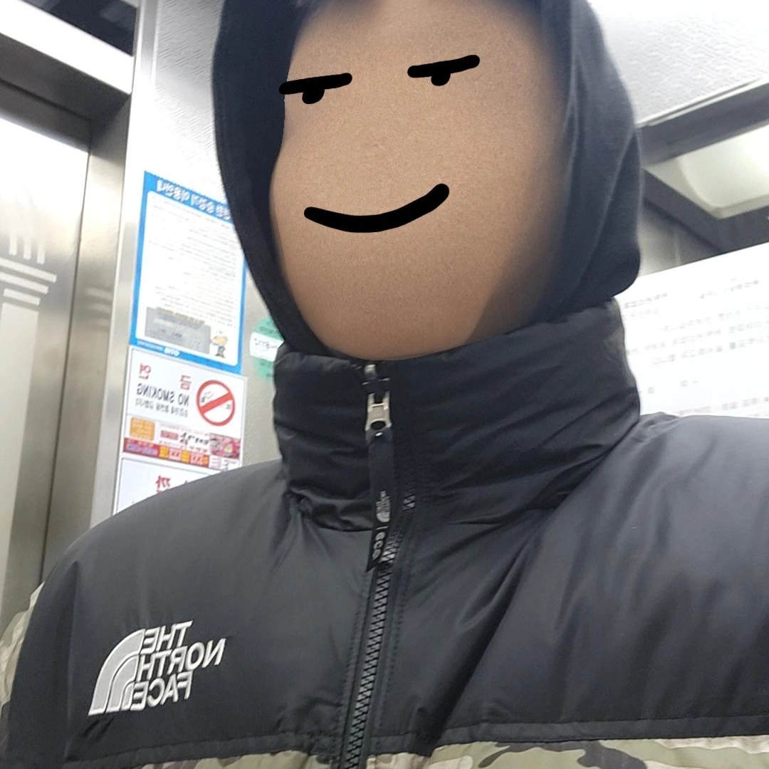 The North Face 1996 Novelty Nuptse Jacket Khaki 착용 스타일 - 1