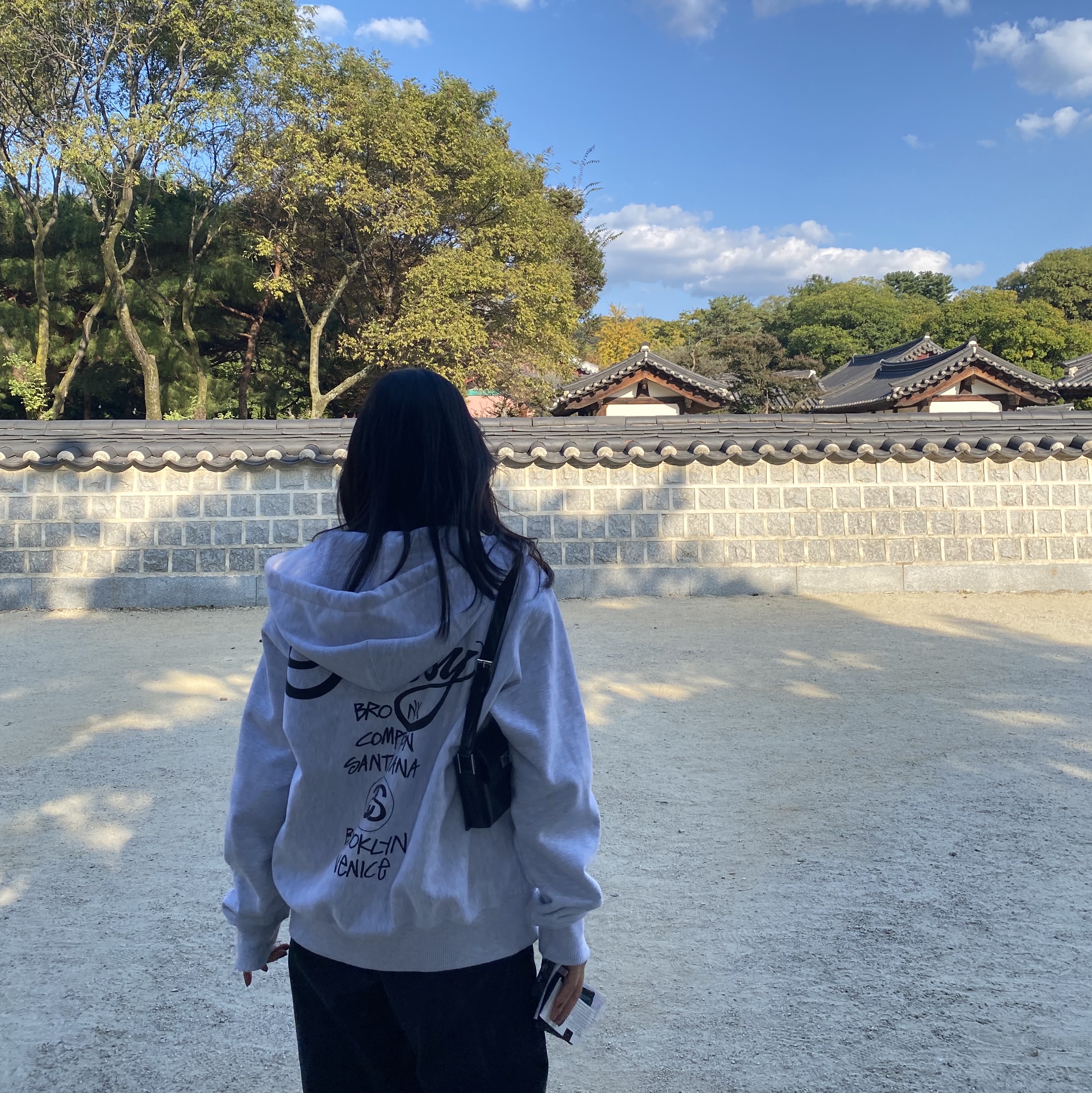 Stussy World Tour Zip Hoodie Ash Heather 2023 착용 스타일