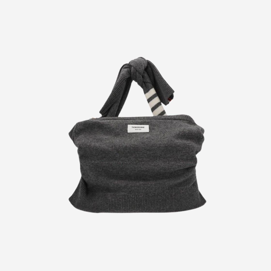 Thom Browne 4-Bar Wool Knit Shoulder Bag Grey 상세 이미지 1