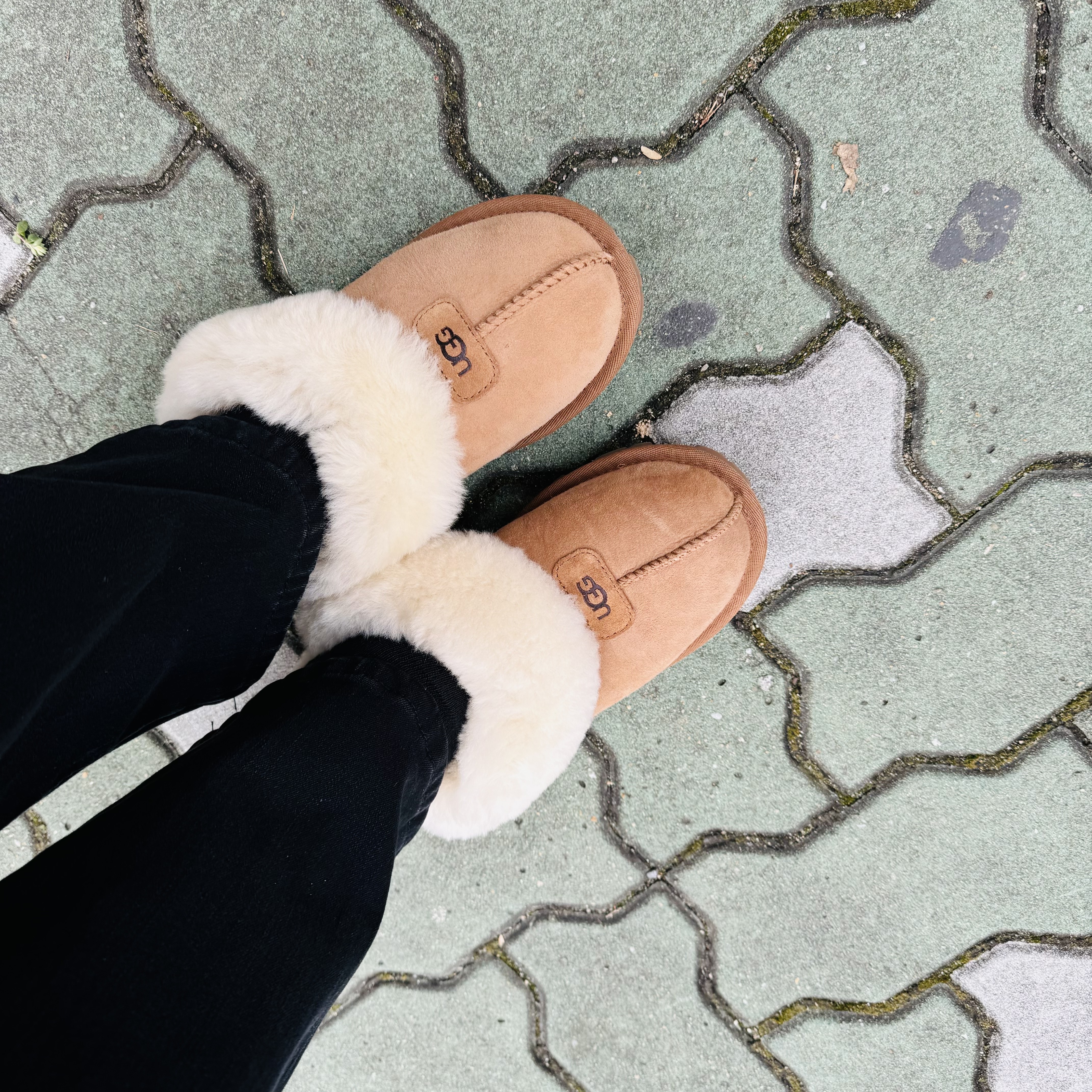 (W) UGG Coquette Slipper Chestnut 착용 스타일 - 1