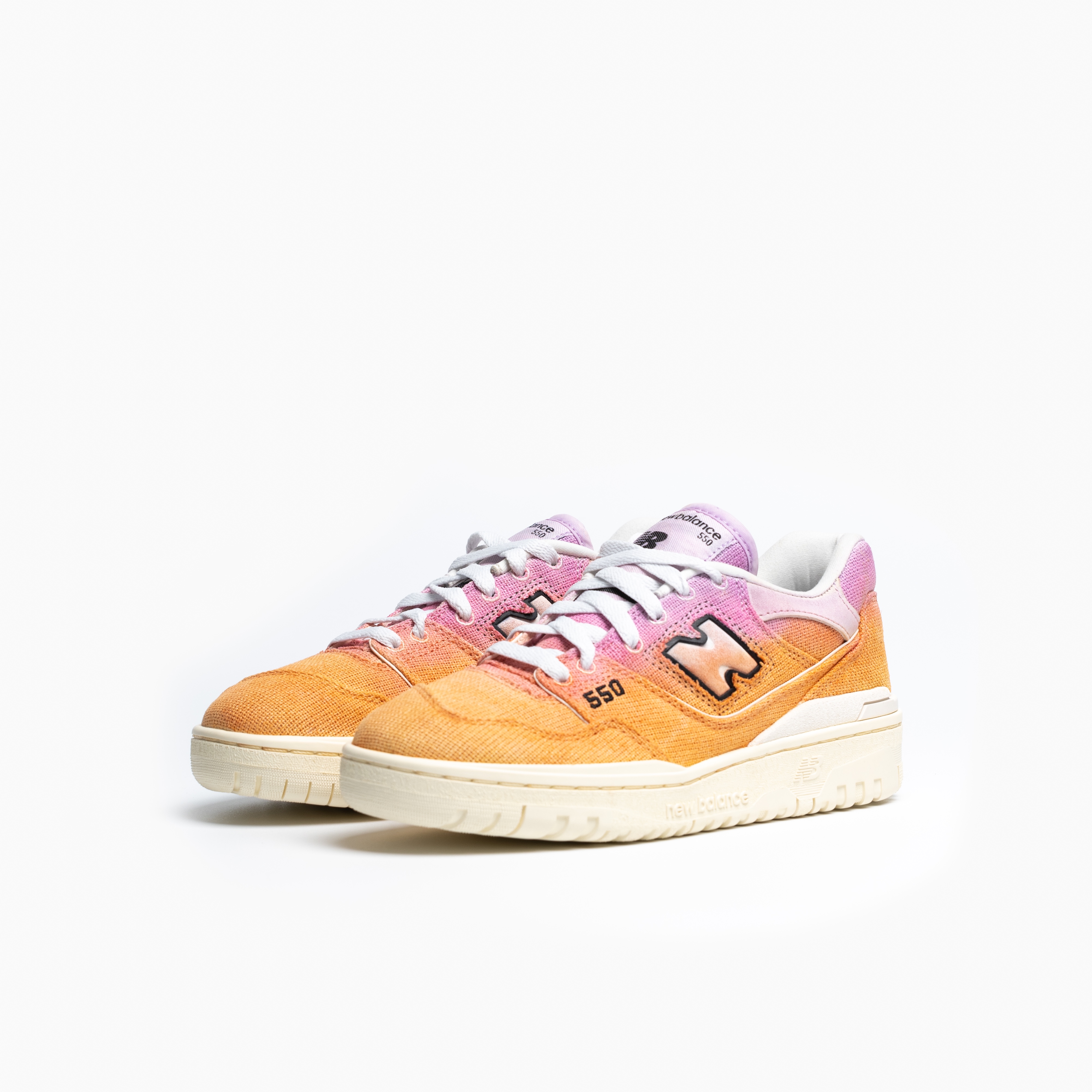 New Balance 550 White Grey - 2E Wide 착용 스타일 - 5