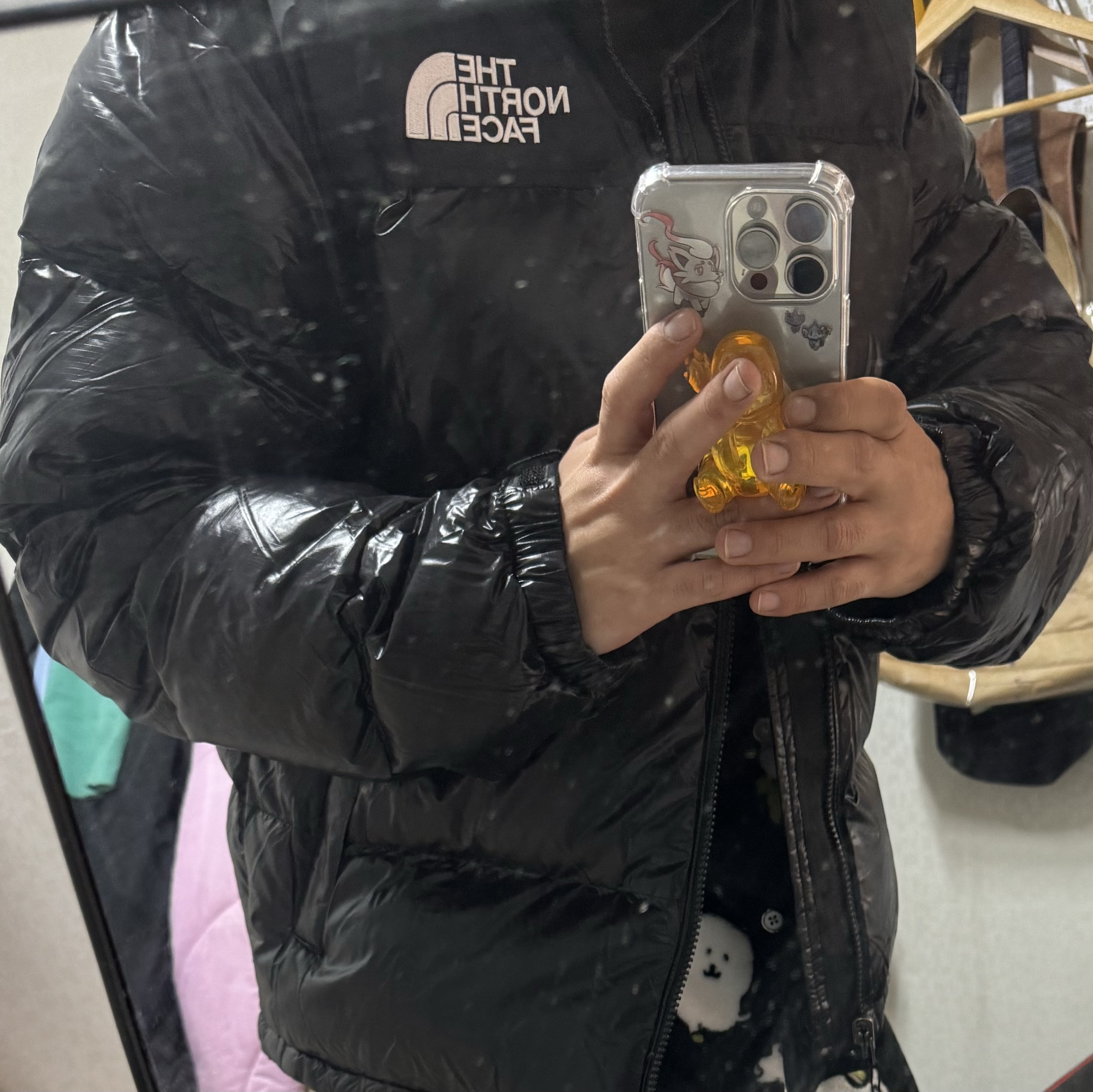 The North Face 1996 Eco Nuptse Jacket Real Black 착용 스타일