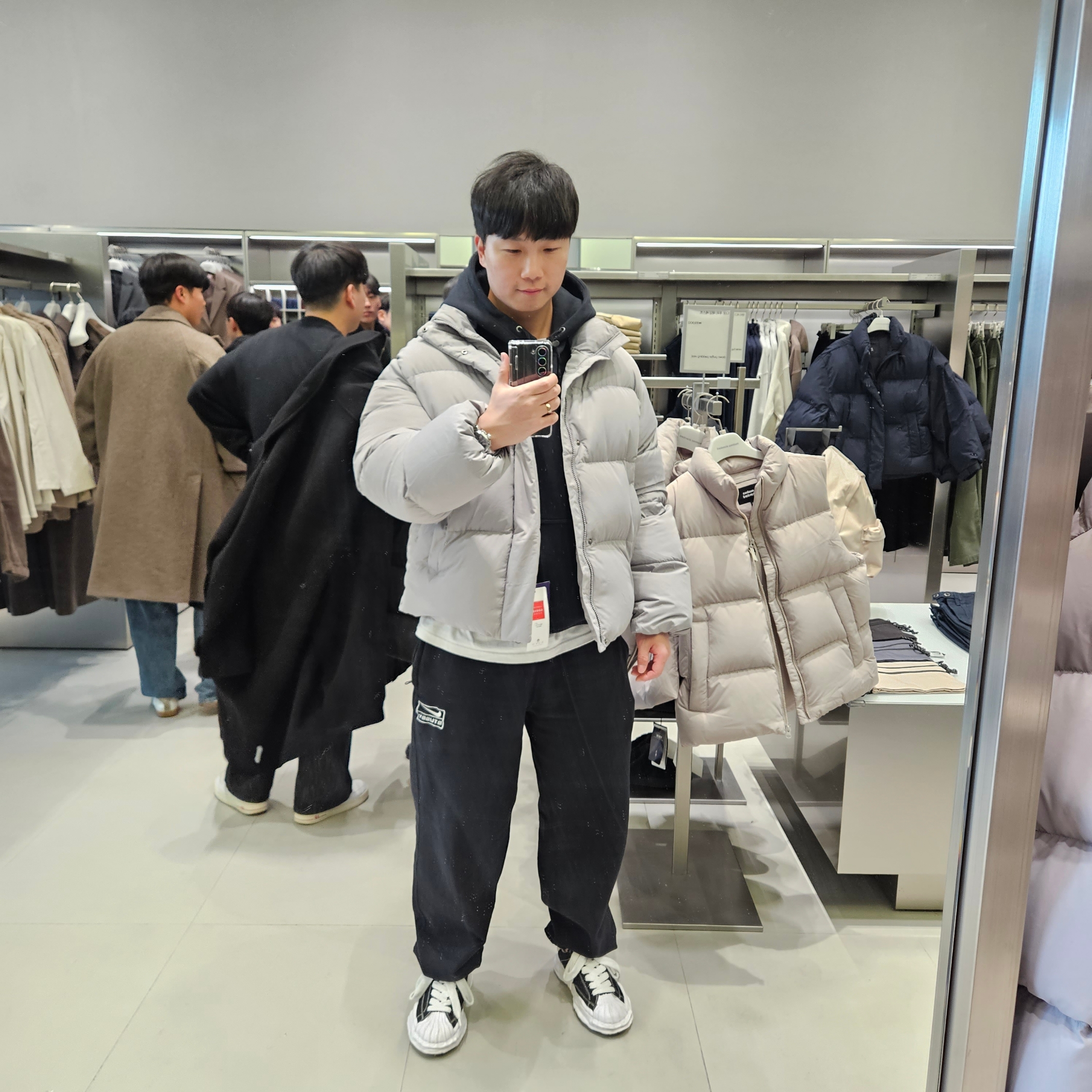 Nike ACG Therma-Fit Fleece Pullover Hoodie Black - Asia, Nike x Stussy NRG Washed Fleece Pants Black (DO5296-010) 착용 스타일