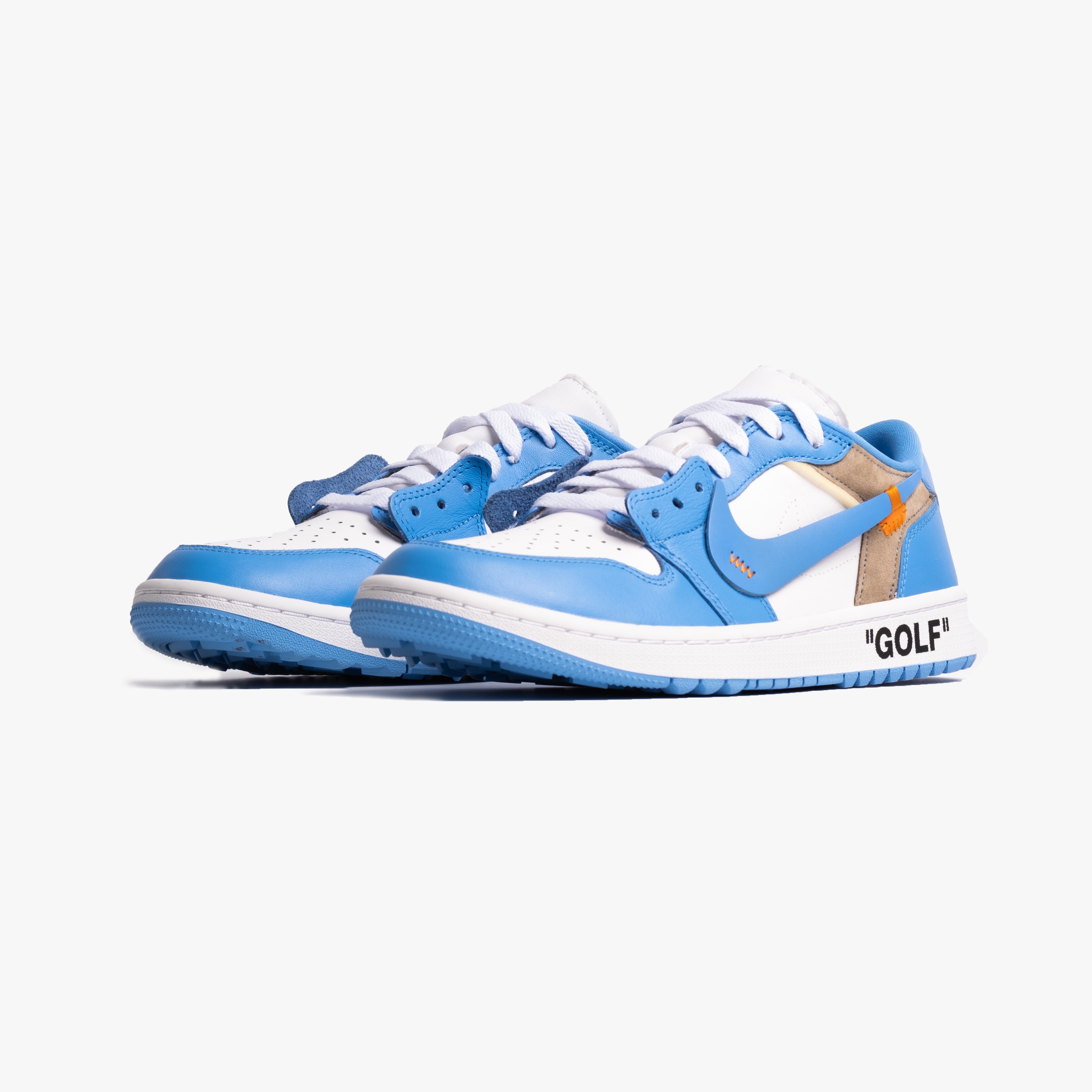 Jordan 1 Low Golf White and University Blue 착용 스타일 - 5