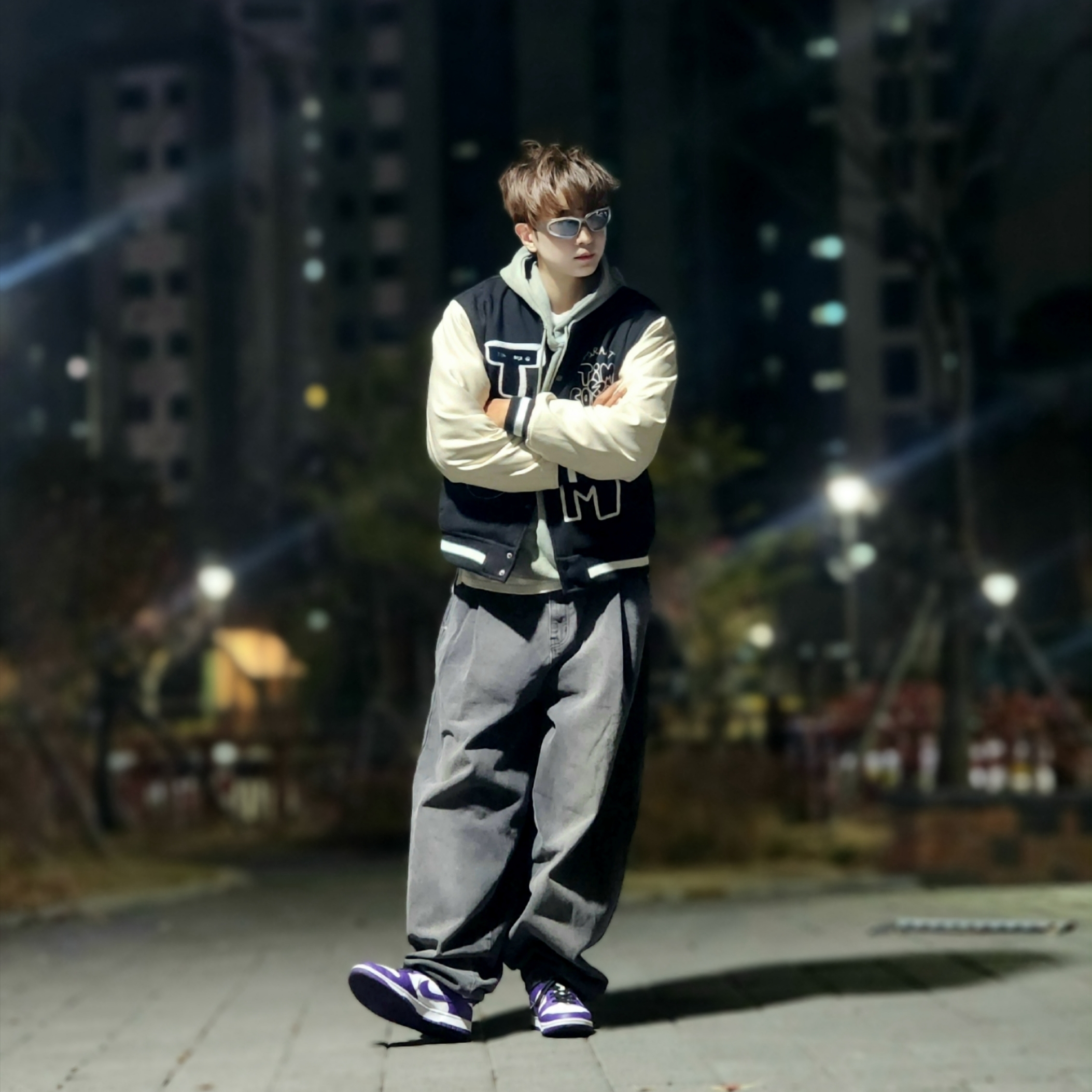 Nike Dunk Low Retro Championship Court Purple 착용 스타일 - 9