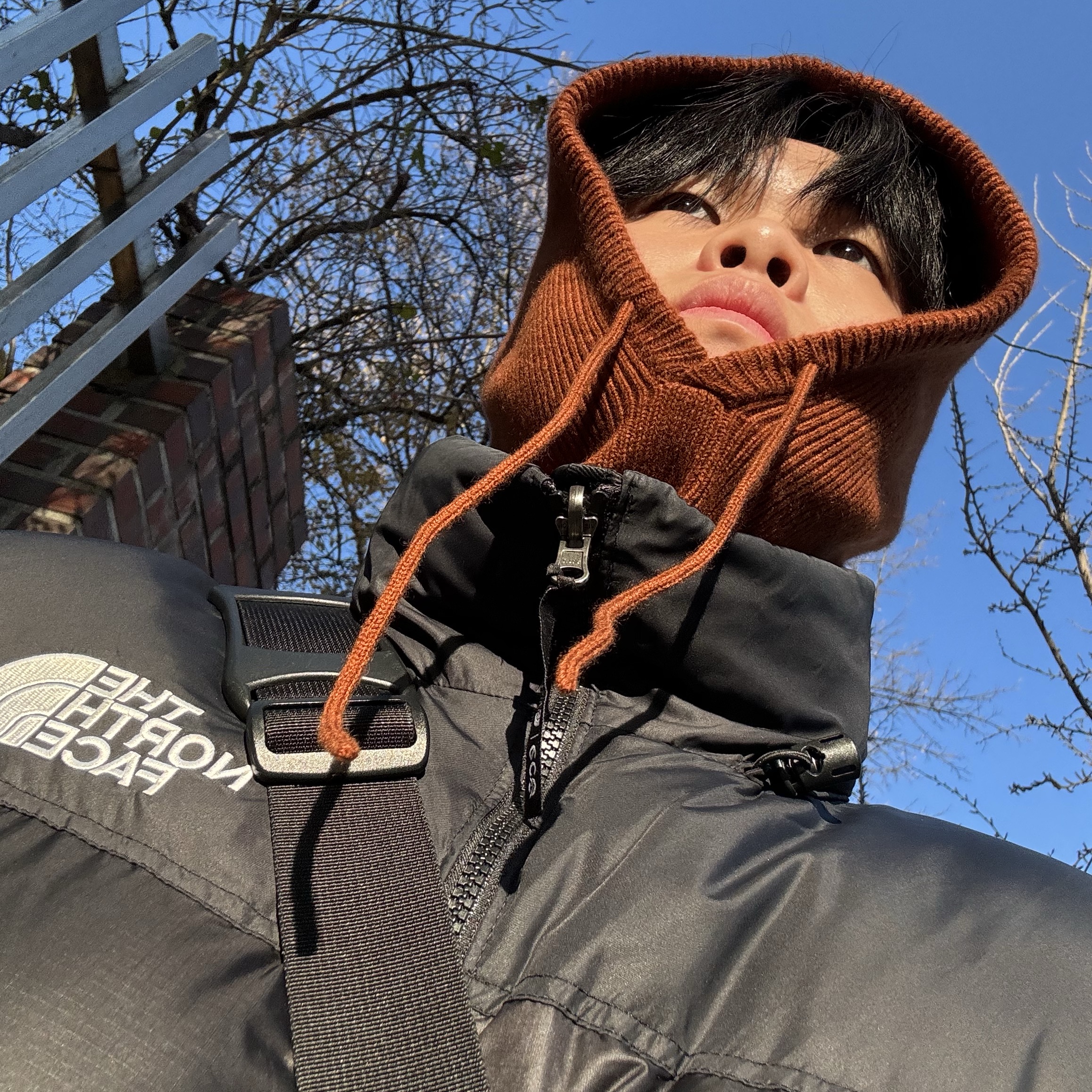 The North Face 1996 Eco Nuptse Jacket Black 착용 스타일