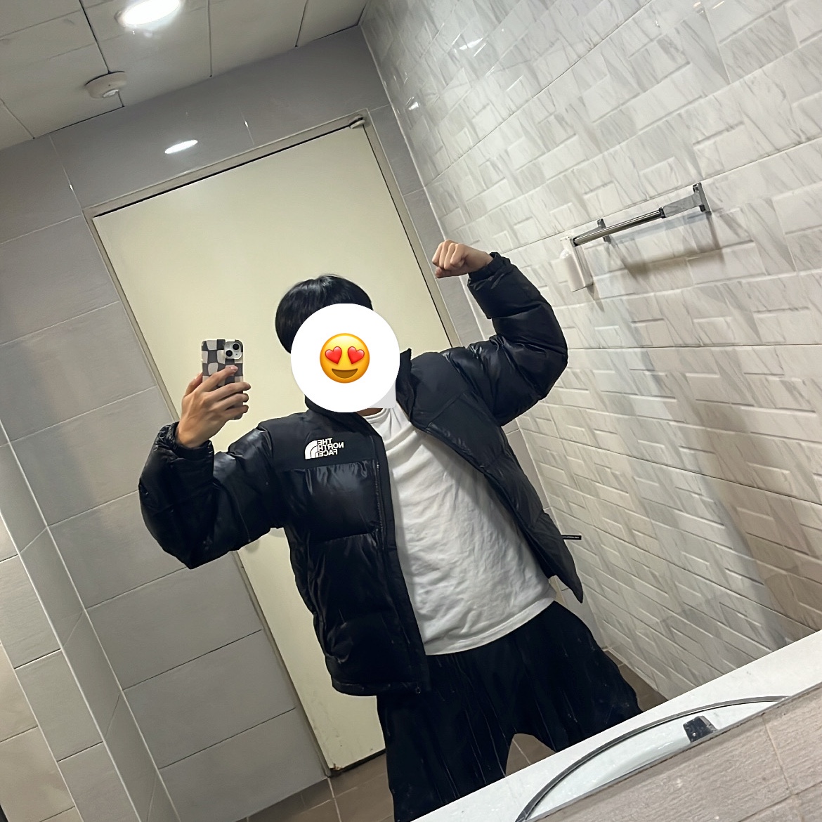 The North Face On Ball Jacket Black 착용 스타일