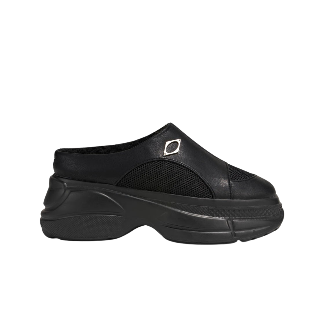 (W) 미스치프 롬버스 윈터 뮬 블랙((W) Mischief Rhombus Winter Mules Black)