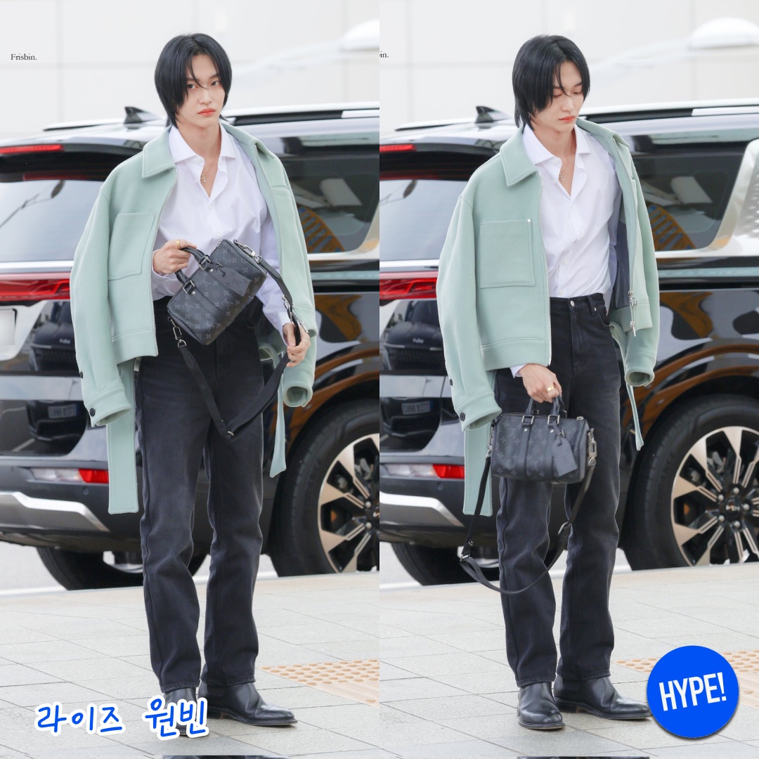 (W) Lemaire Down Puffer Caban Coat Jet Black, Louis Vuitton Keepall Bandouliere 25 Taurillon Monogram Black 착용 스타일 - 4
