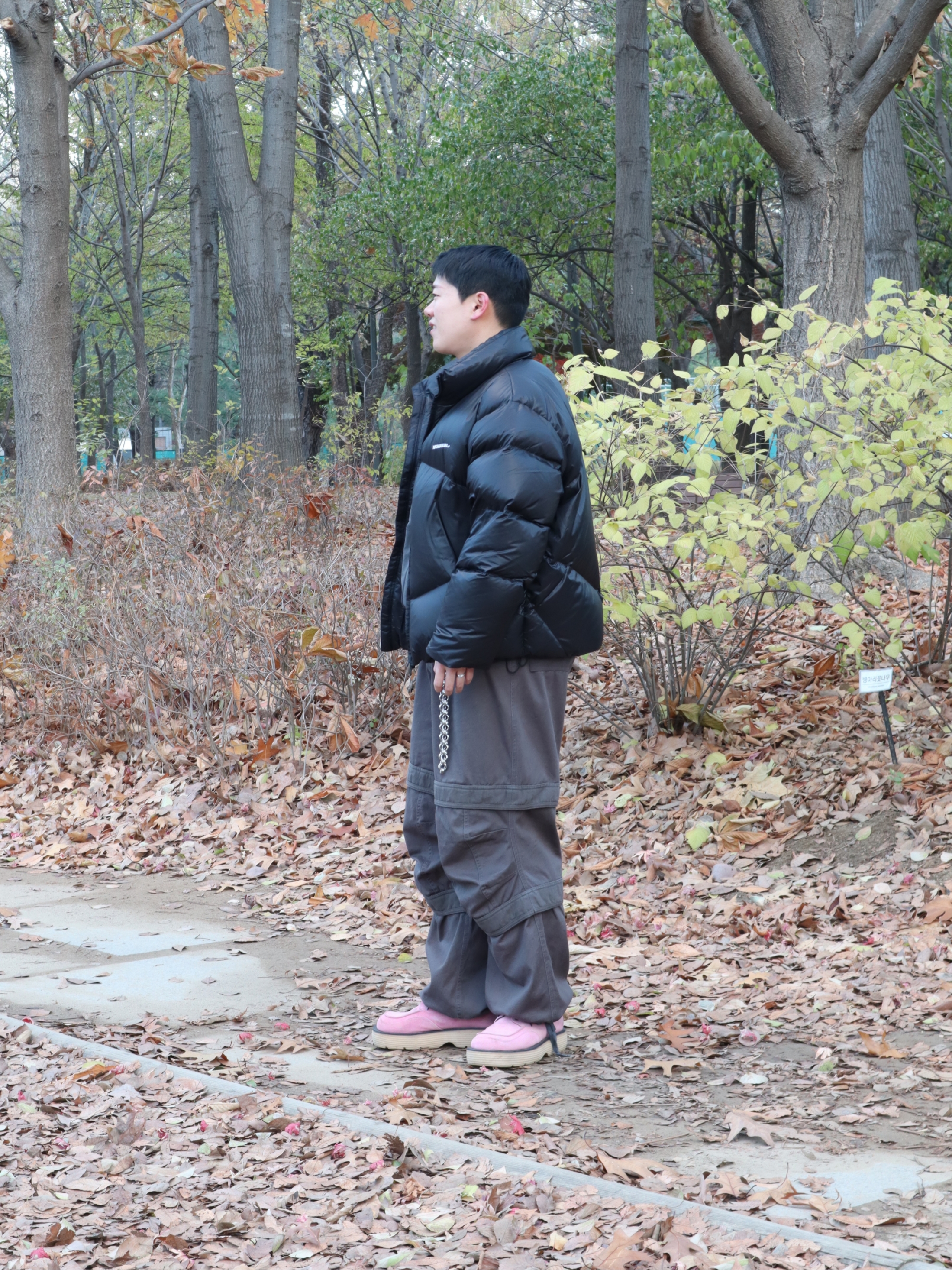 Farfromwhat Far Layered Work Pants Charcoal 착용 스타일 - 5