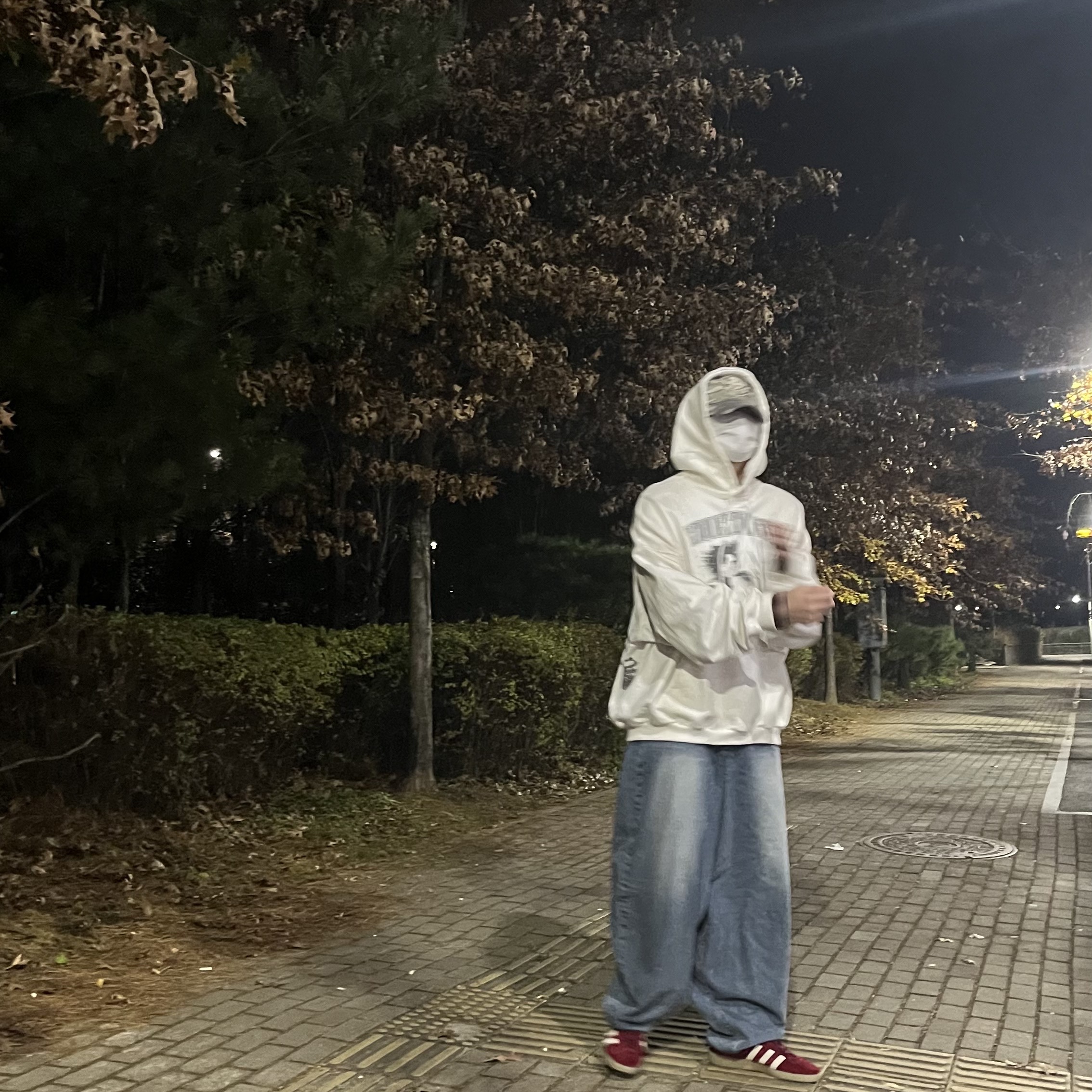 ETCE Ghost Cap Washed Camo, Project G/R x Atmos Etiquette Lesson Vintage Washed Hoodie White 착용 스타일 - 1