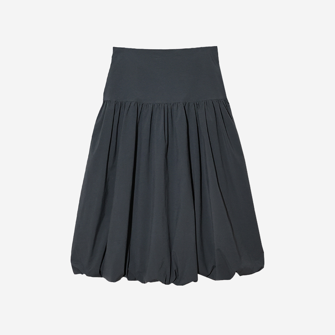 23WTSK001 Saenginstudios Balloon Shirring Skirt Charcoal
