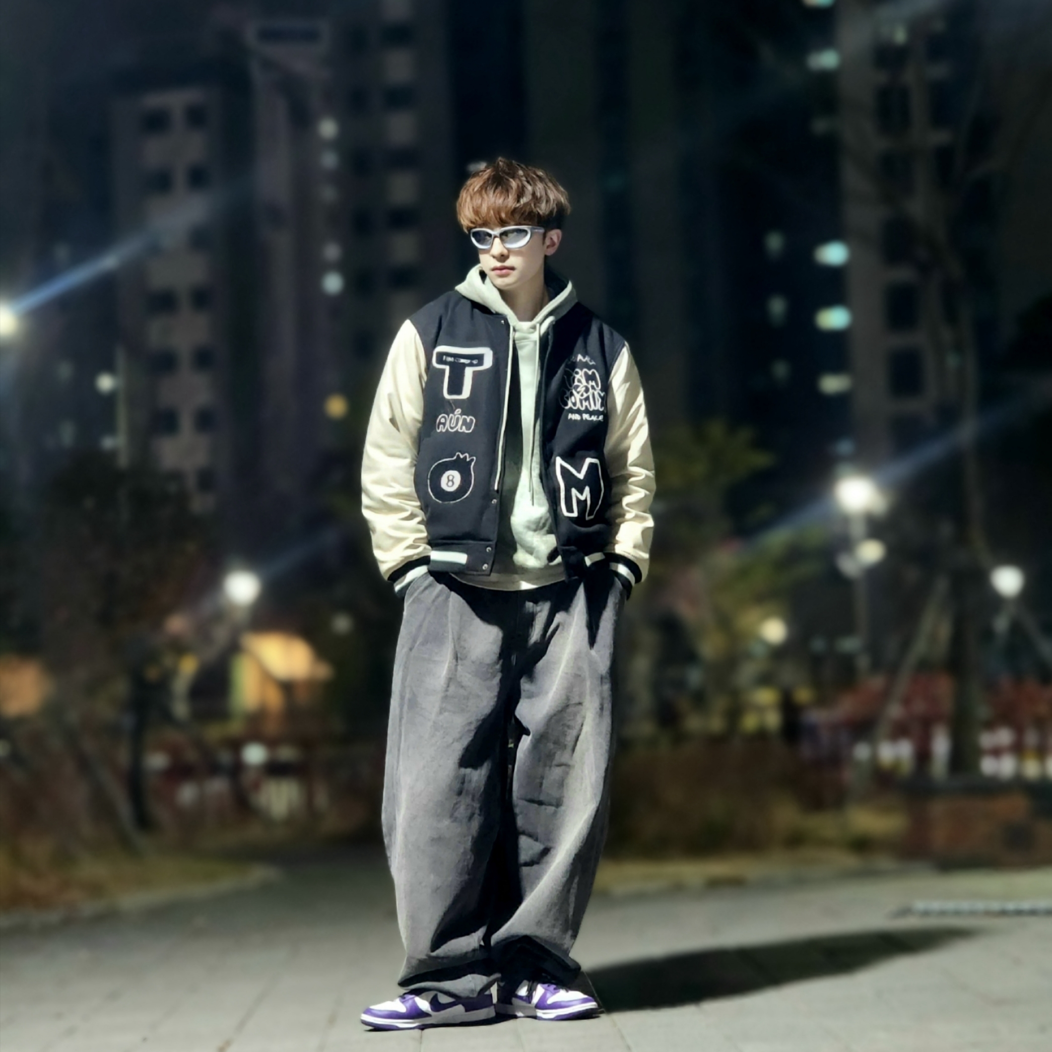 Nike Dunk Low Retro Championship Court Purple 착용 스타일 - 10