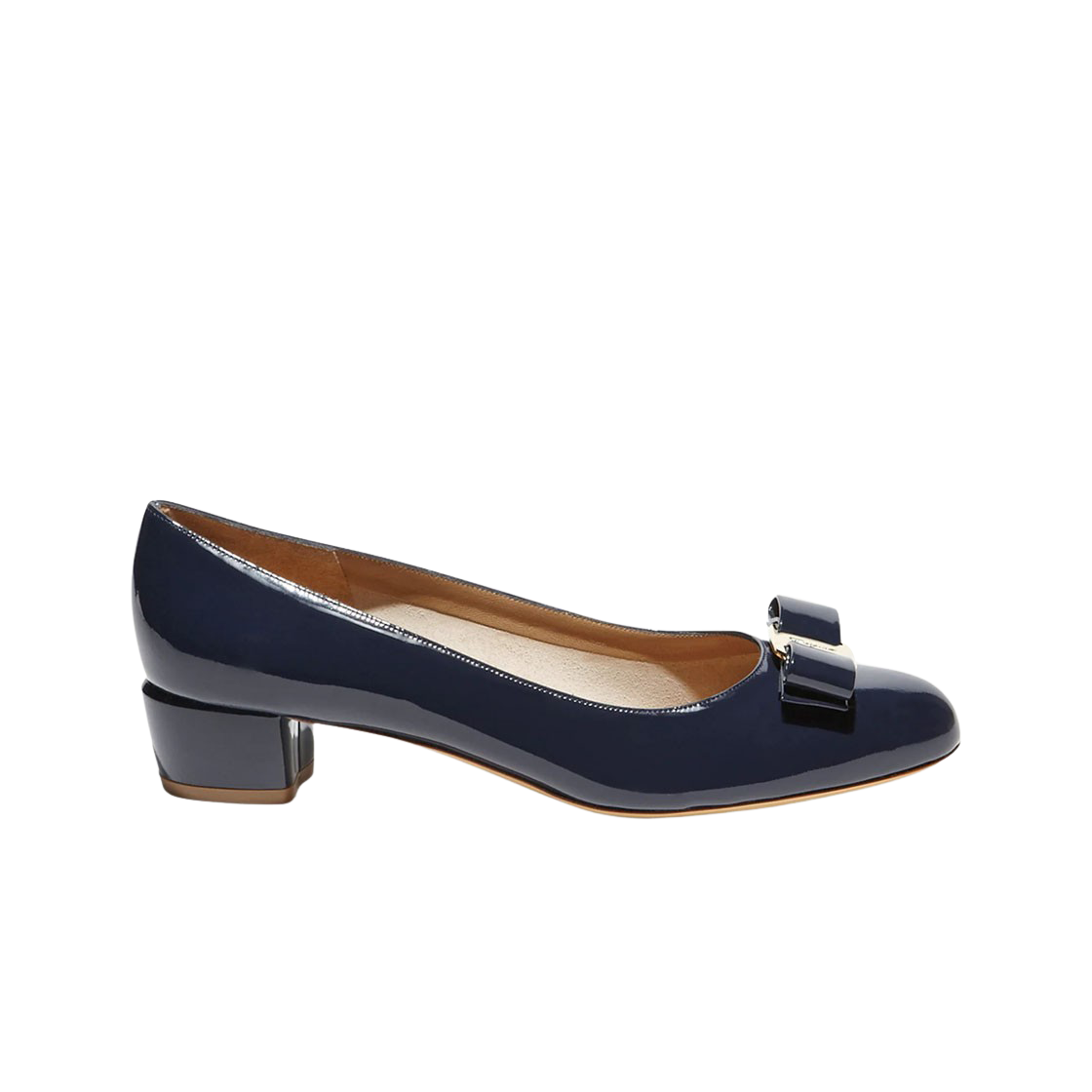 (W) 페라가모 바라 보우 펌프 슈 옥스포드 블루 - C((W) Ferragamo Vara Bow Pump Shoe Oxford Blue - C)