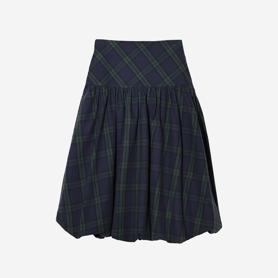 23WTSK003 Saenginstudios Balloon Shirring Skirt Check