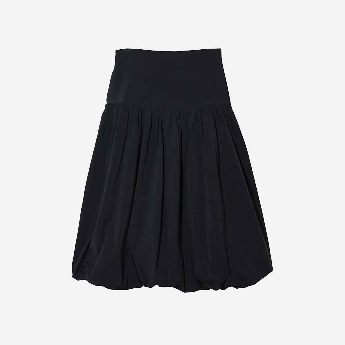 23WTSK002 Saenginstudios Balloon Shirring Skirt Black