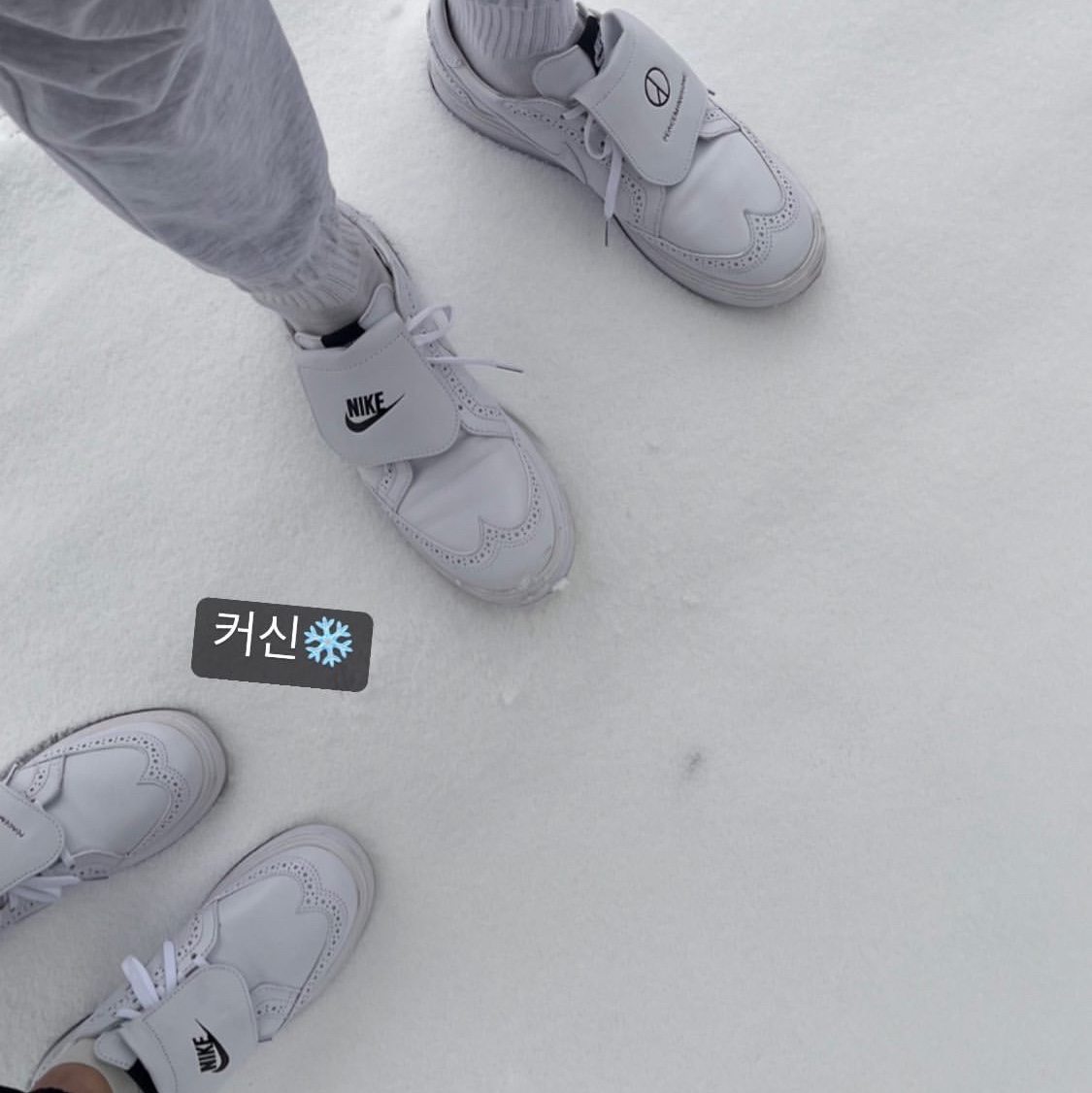 Nike x Peaceminusone Kwondo1 White 착용 스타일