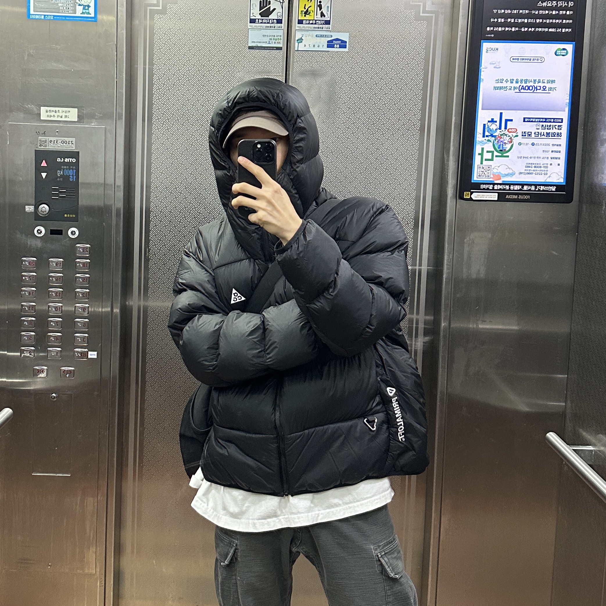 Nike ACG Therma-Fit ADV Lunar Lake Puffer Jacket Black - Asia, Nike ACG Heritage 86 Cap Ironstone 착용 스타일
