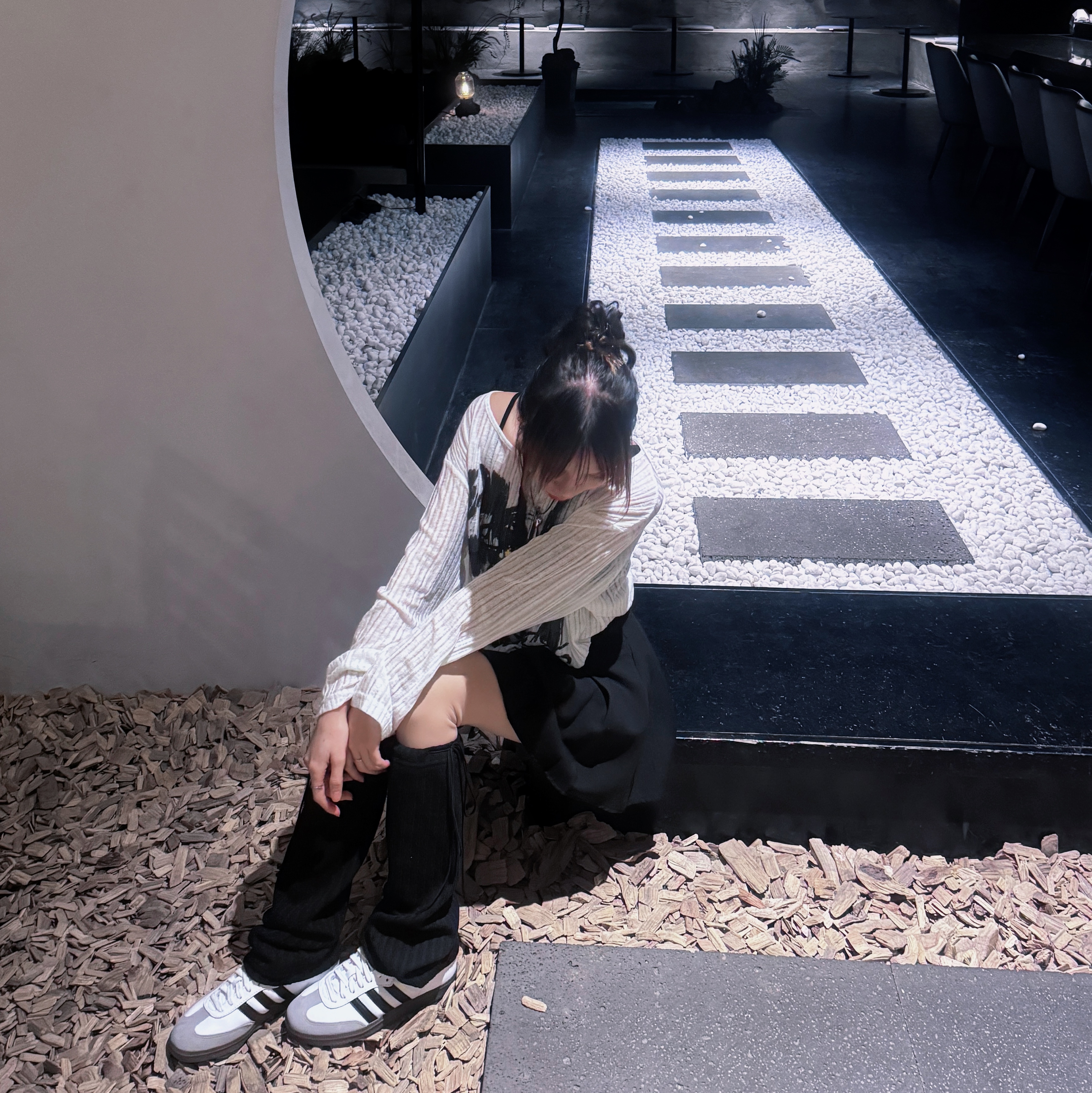 Adidas Samba OG Cloud White 착용 스타일 - 1