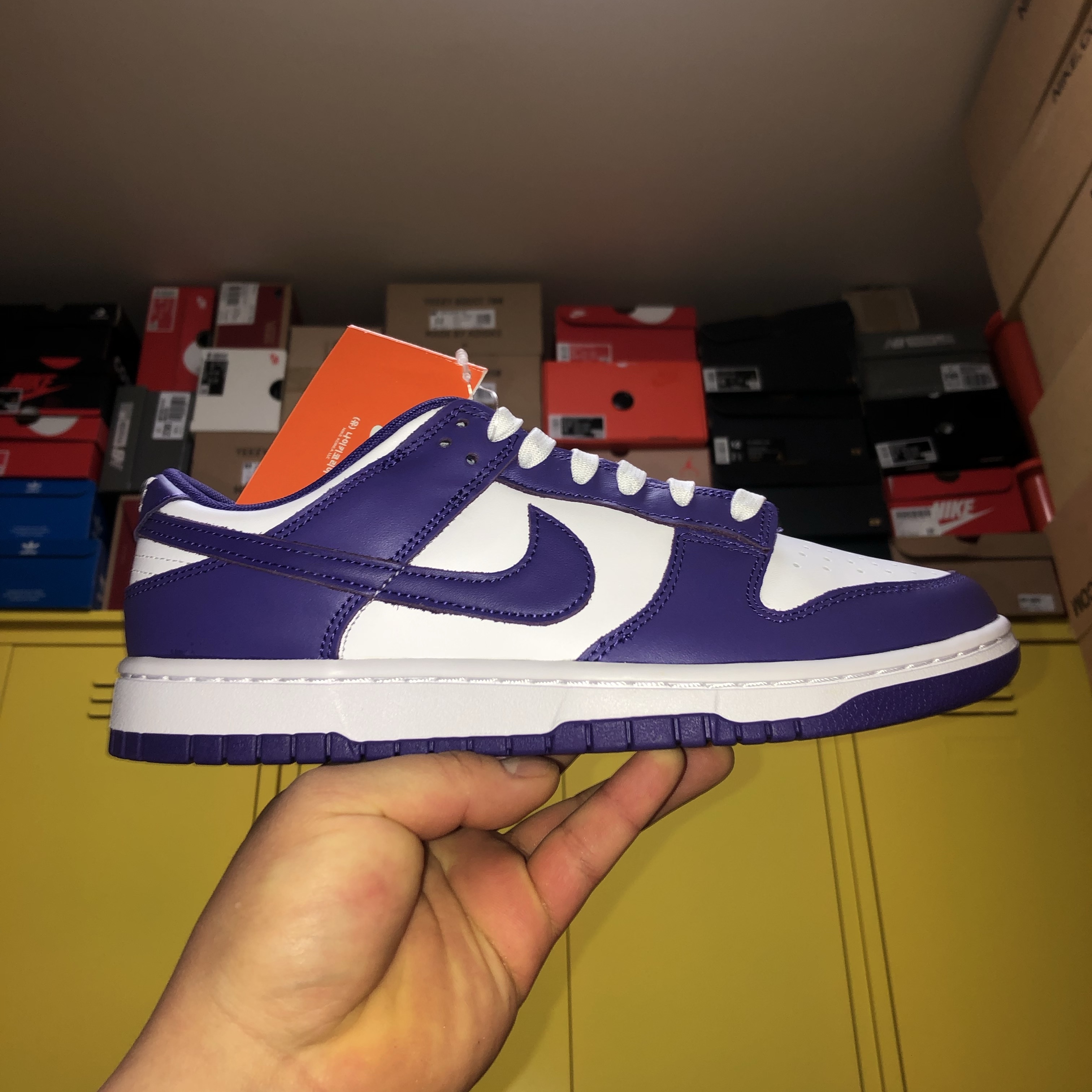 Nike Dunk Low Retro Championship Court Purple 착용 스타일