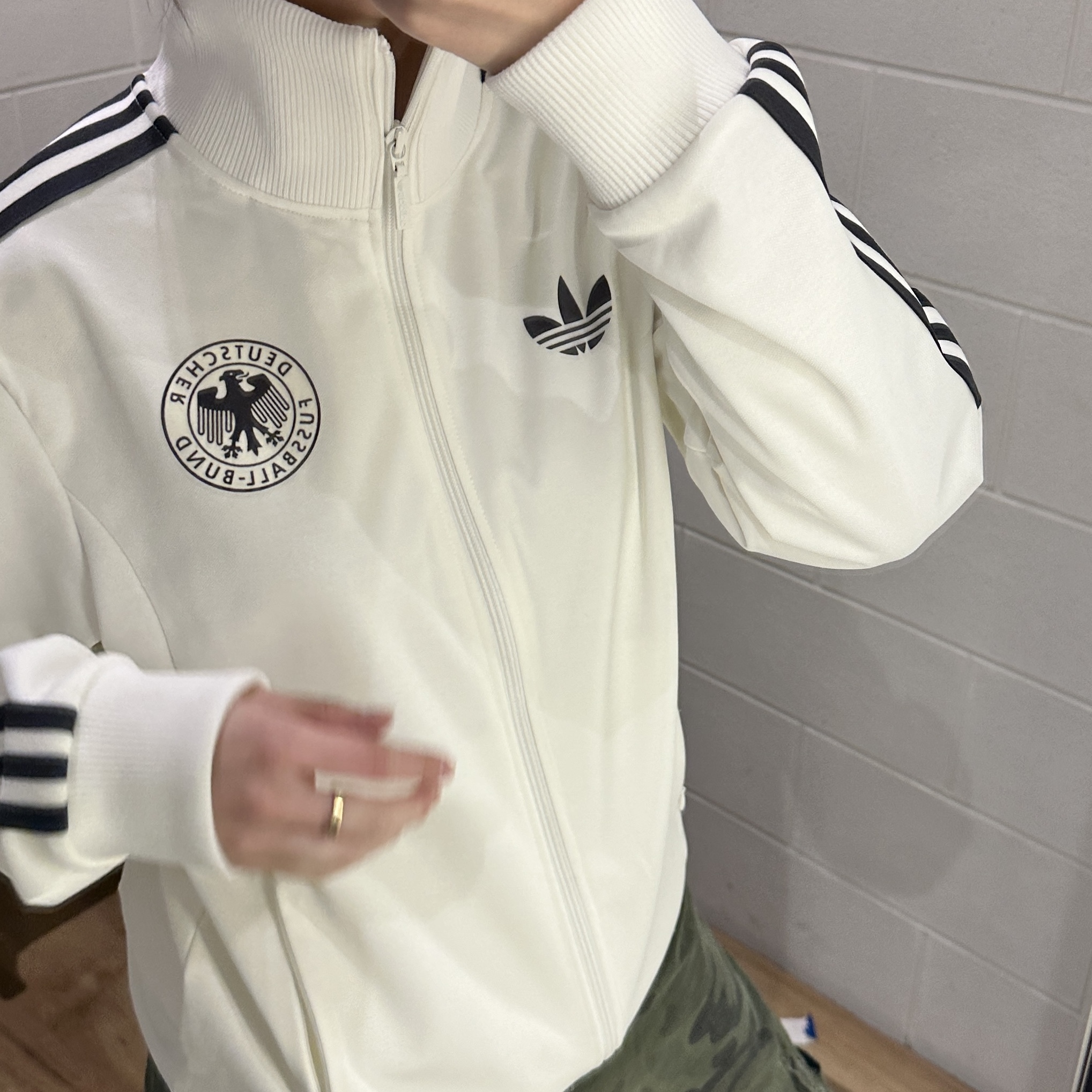 Adidas German Beckenbauer Track Top Off White - KR Sizing 착용 스타일