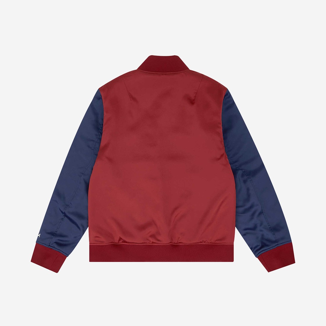 Safarispot Satin Bomber Jacket Navy Burgundy 상세 이미지 2