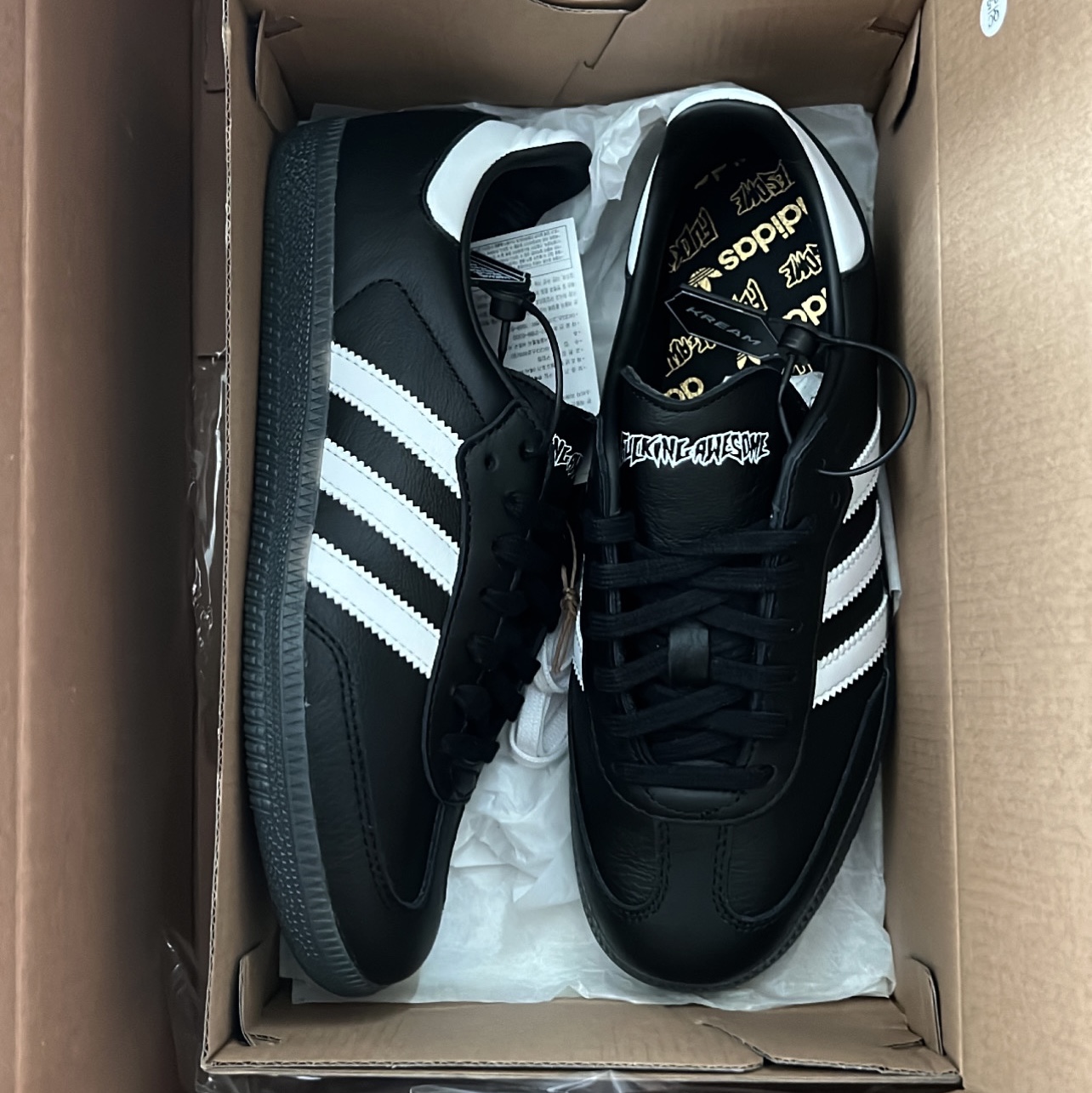 Adidas x Fucking Awesome Samba Core Black 착용 스타일