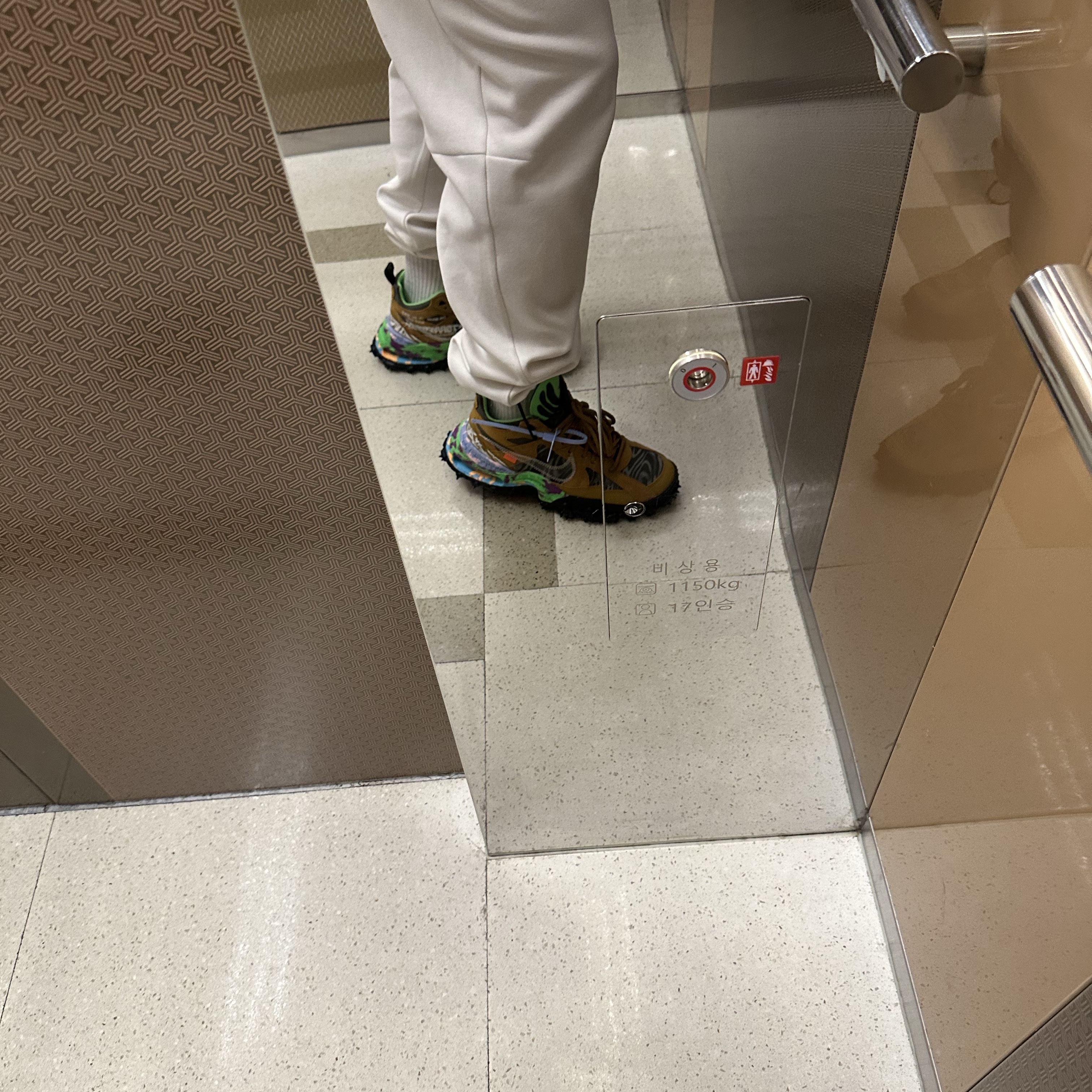 Nike x Off-White Terra Forma Wheat and Green Strike 착용 스타일