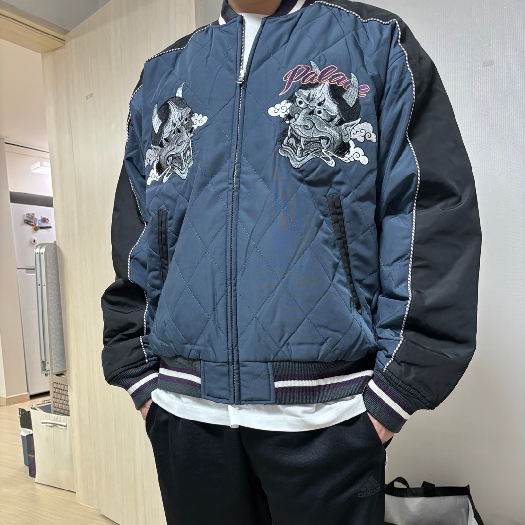 Palace Festival Bomber Jacket Black - 23FW 착용 스타일 - 2