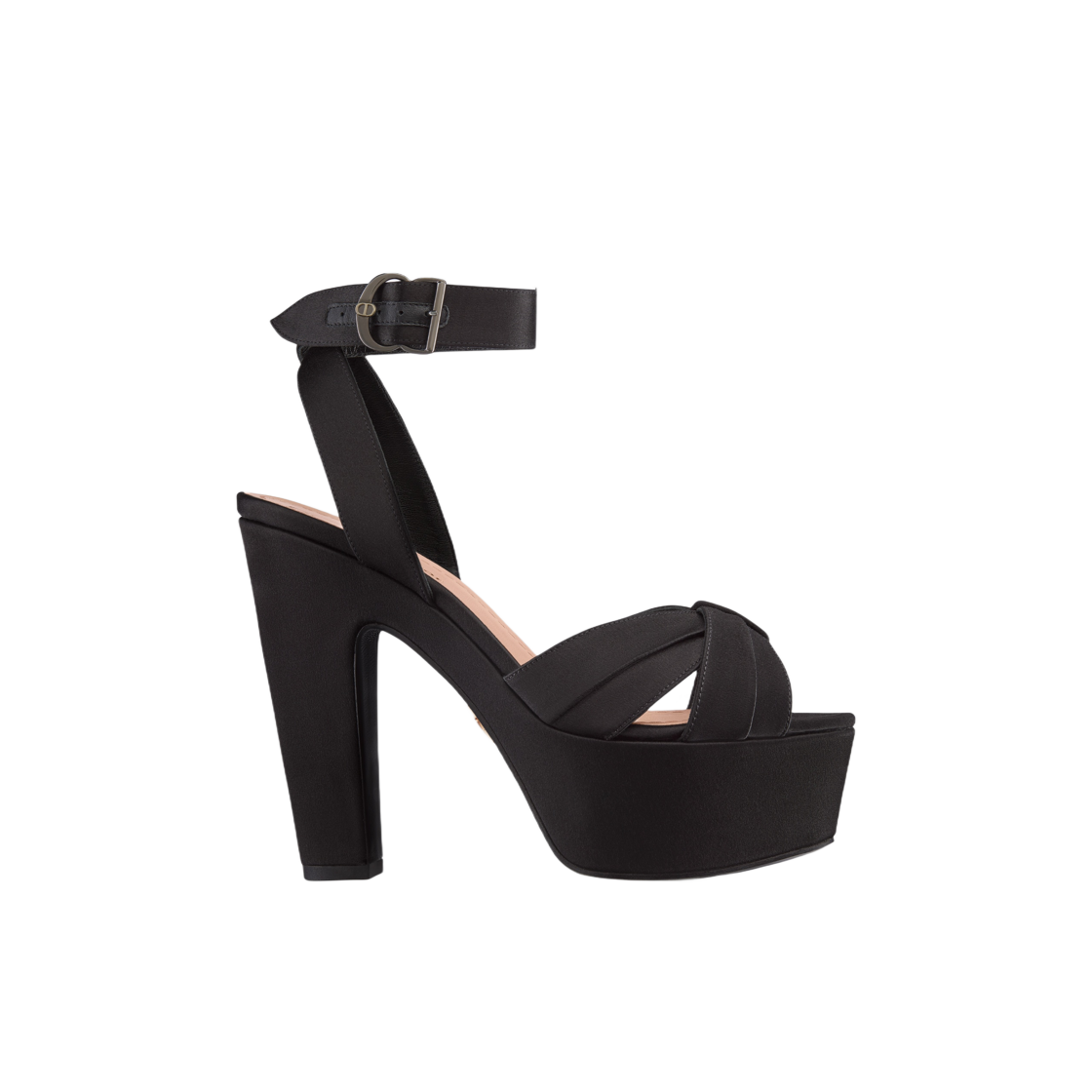 (W) 디올 뮤즈 힐 샌들 블랙 사틴