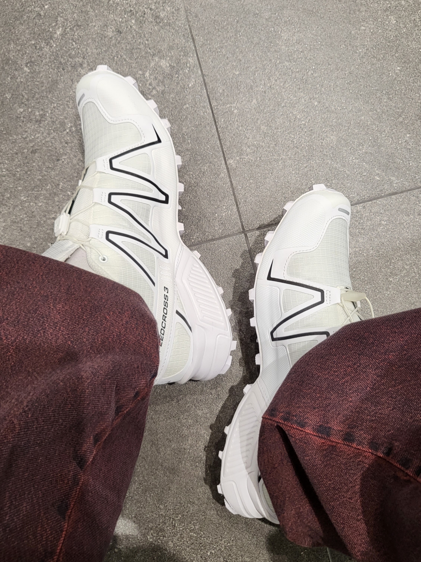 Salomon Speedcross 3 White Alloy 착용 스타일