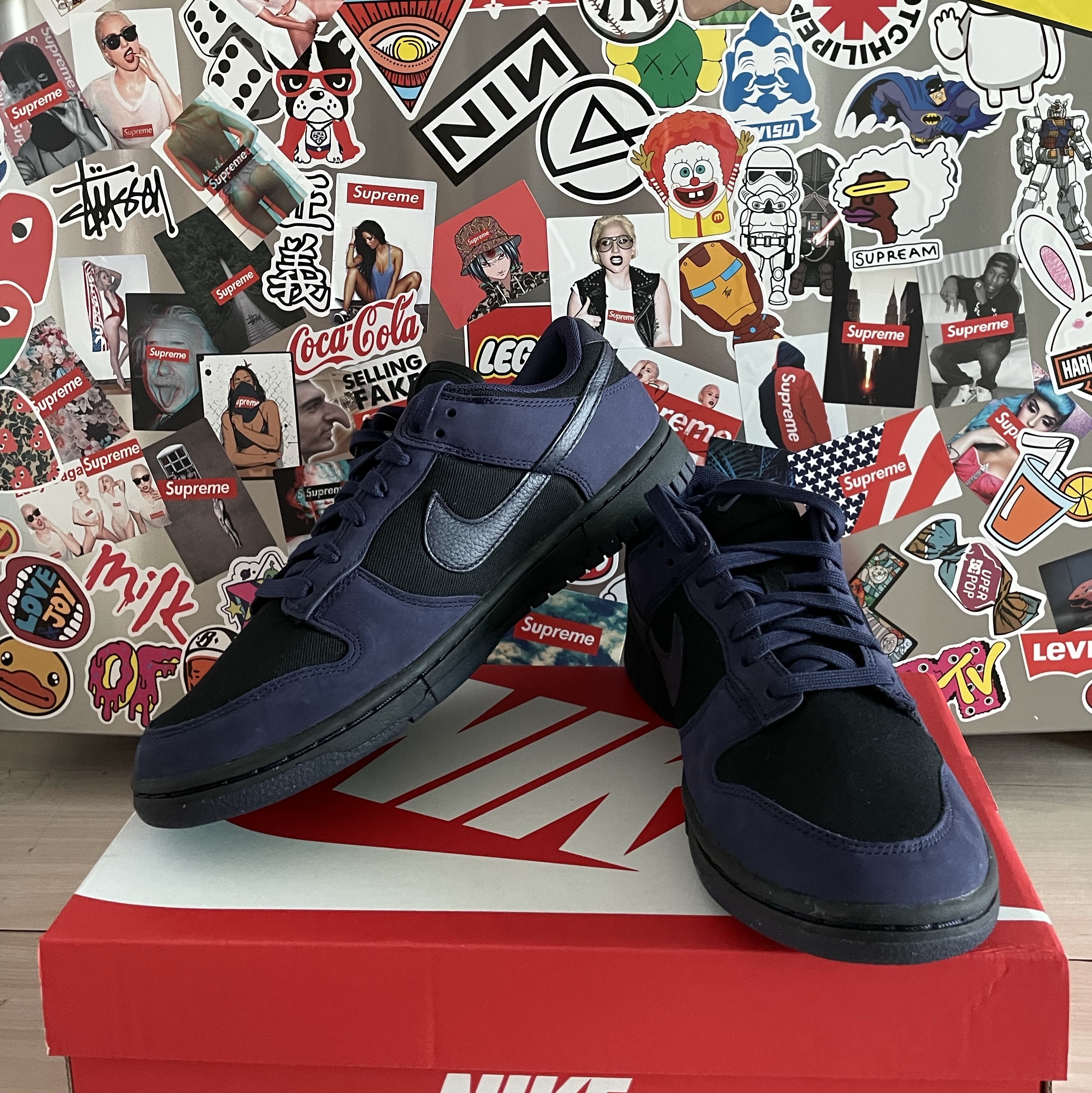 (W) Nike Dunk Low LX Purple Ink Black 착용 스타일