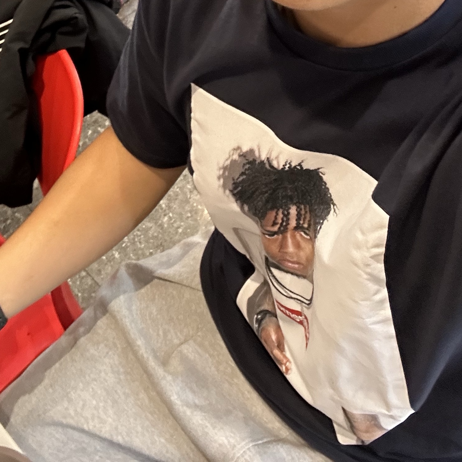 Supreme NBA Youngboy T-Shirt Navy - 23FW 착용 스타일