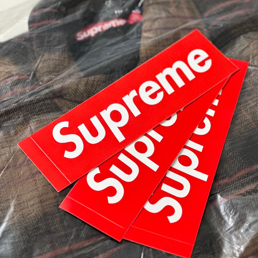 Supreme Lined Flannel Snap Shirt Black - 23FW 착용 스타일