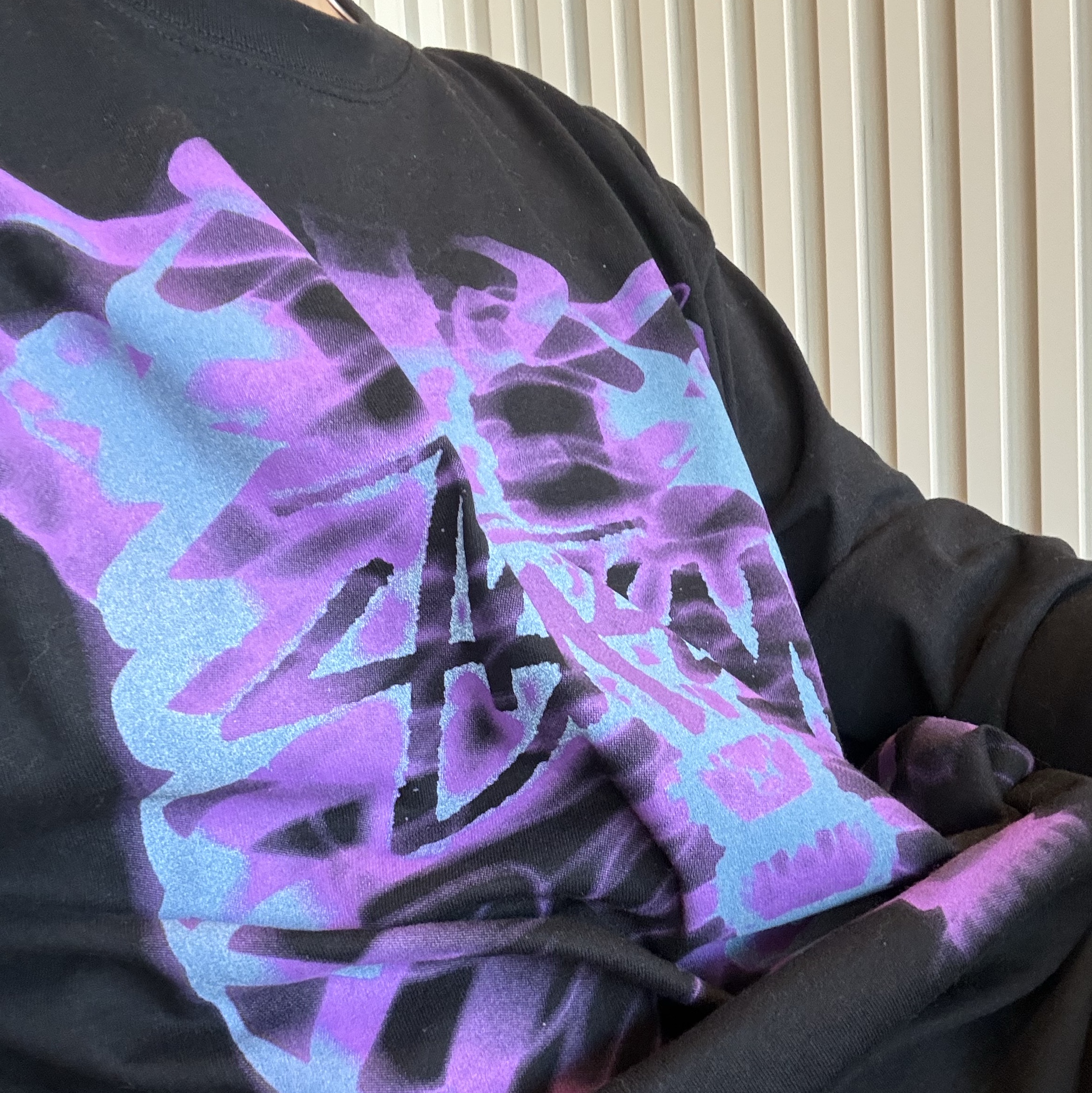 Stussy Rib Cage LS T-Shirt Black 착용 스타일