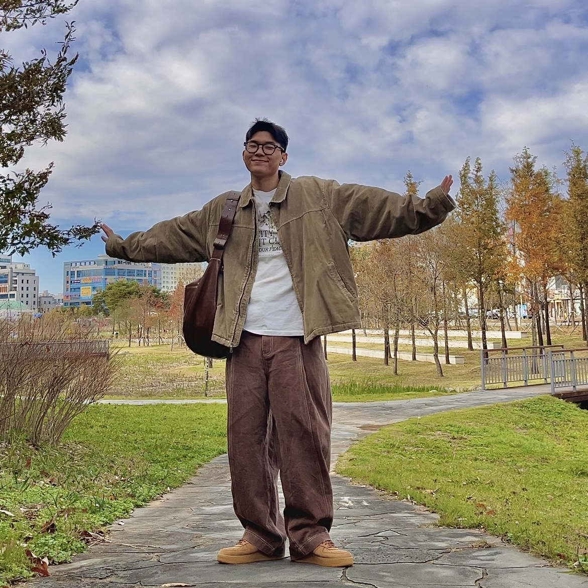 Nike Air Force 1 '07 WB Flax 착용 스타일 - 1