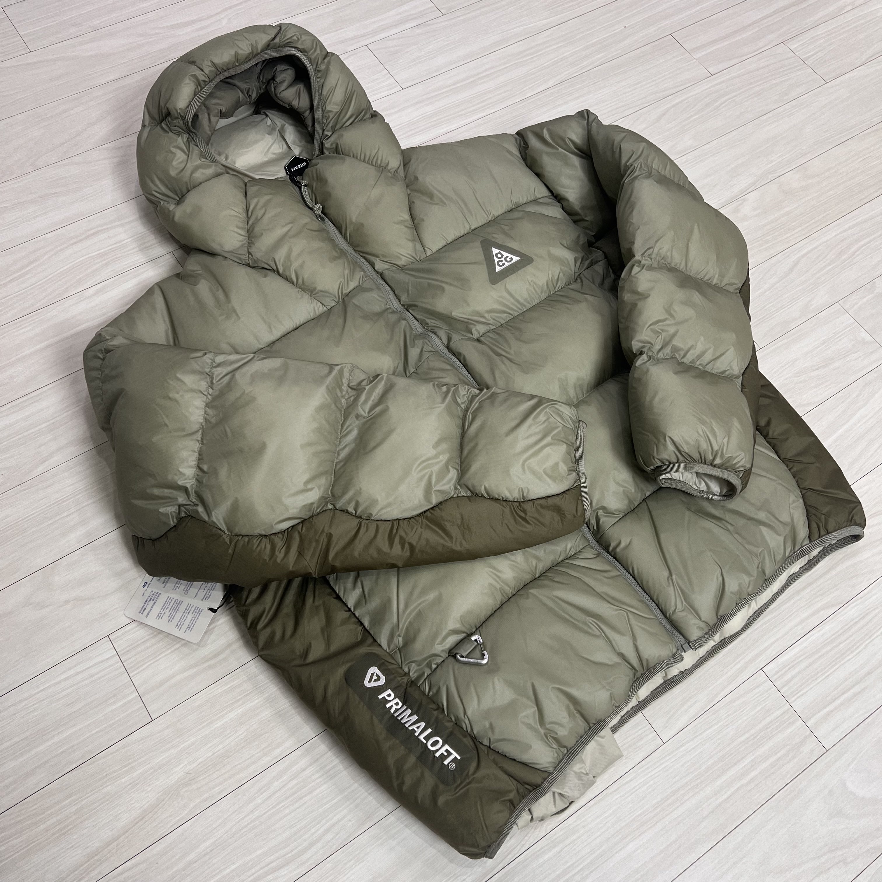 Nike ACG Therma-Fit ADV Lunar Lake Puffer Jacket Light Army - Asia 착용 스타일