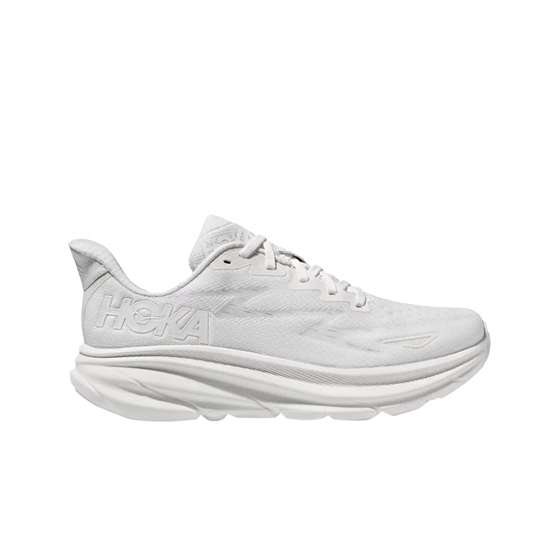 (W) 호카 클리프톤 9 트리플 화이트 - 와이드((W) Hoka Clifton 9 Triple White - Wide)