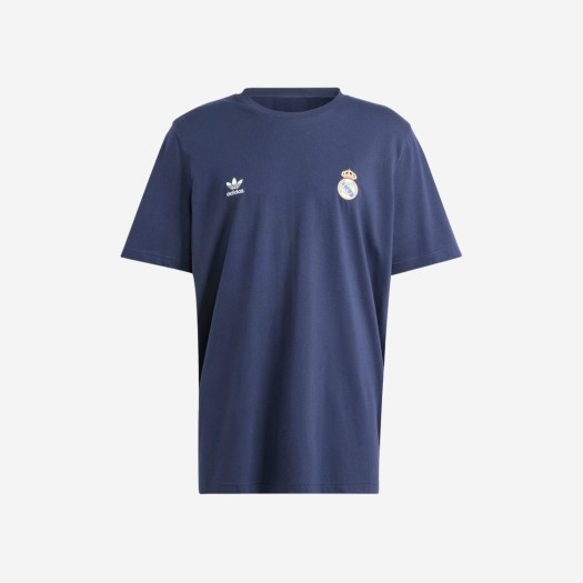 아디다스 레알 마드리드 에센셜 트레포일 티셔츠 레전드 잉크 화이트 - KR 사이즈