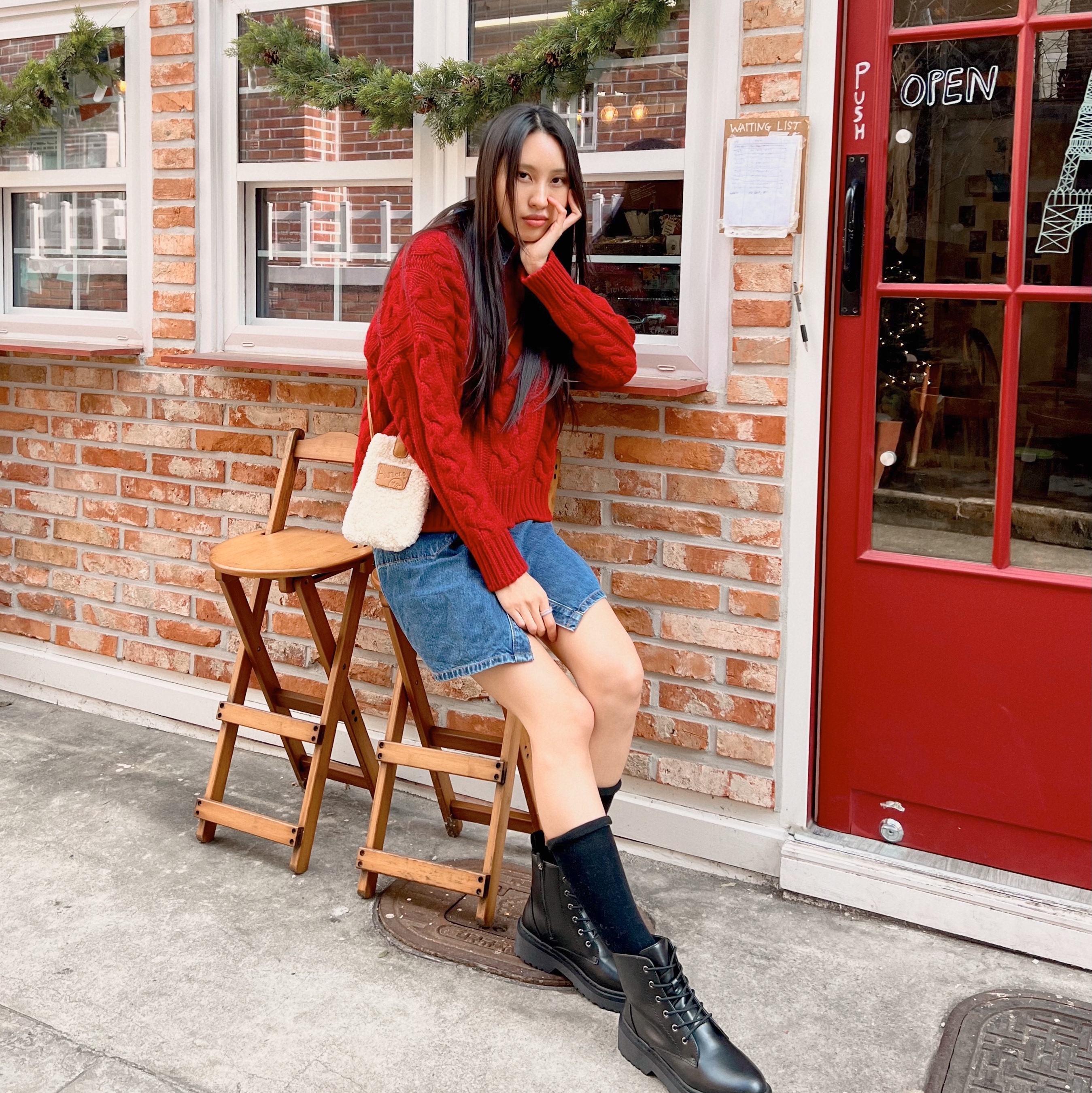 Dr. Martens Jadon Boots Black 착용 스타일 - 3