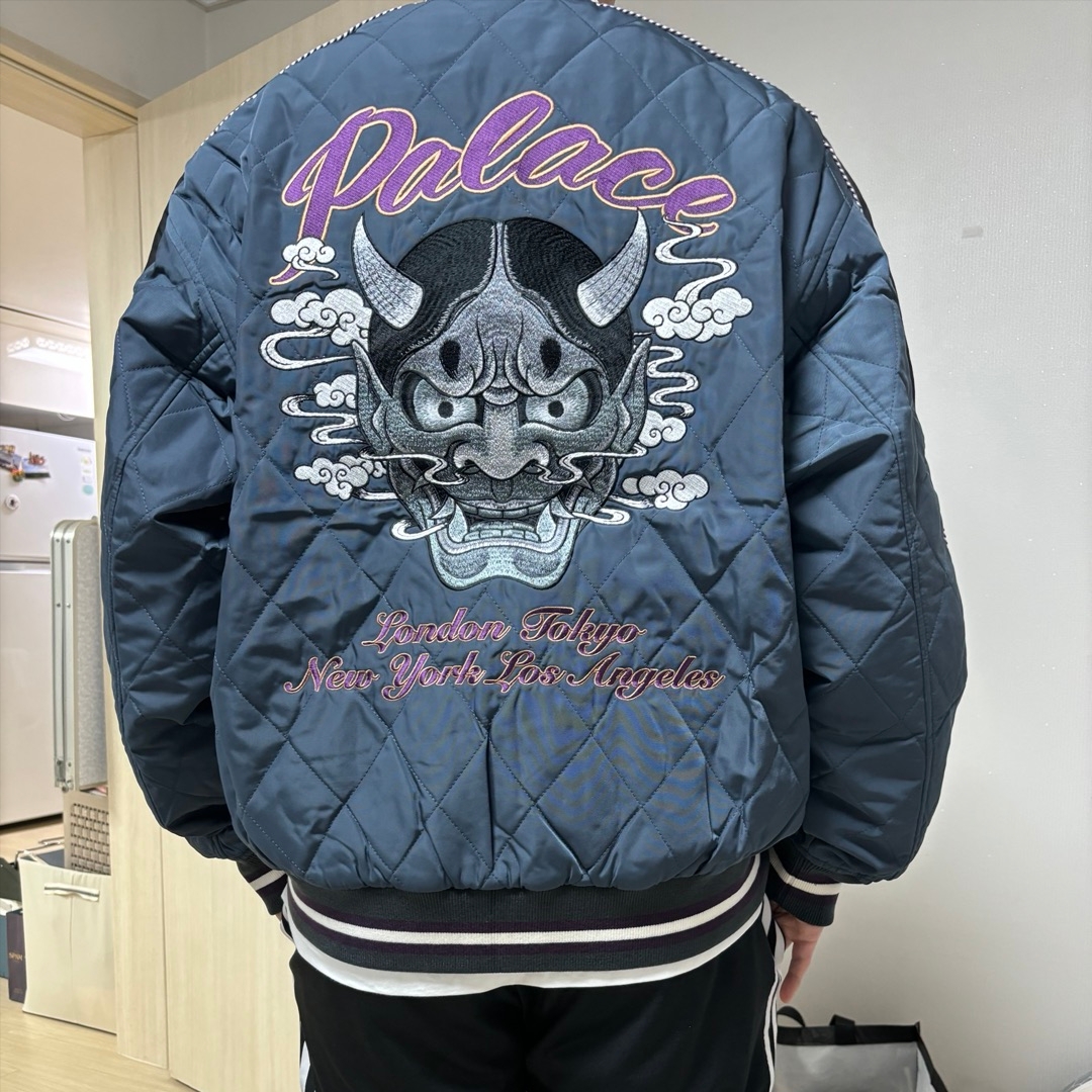 Palace Festival Bomber Jacket Black - 23FW 착용 스타일 - 1