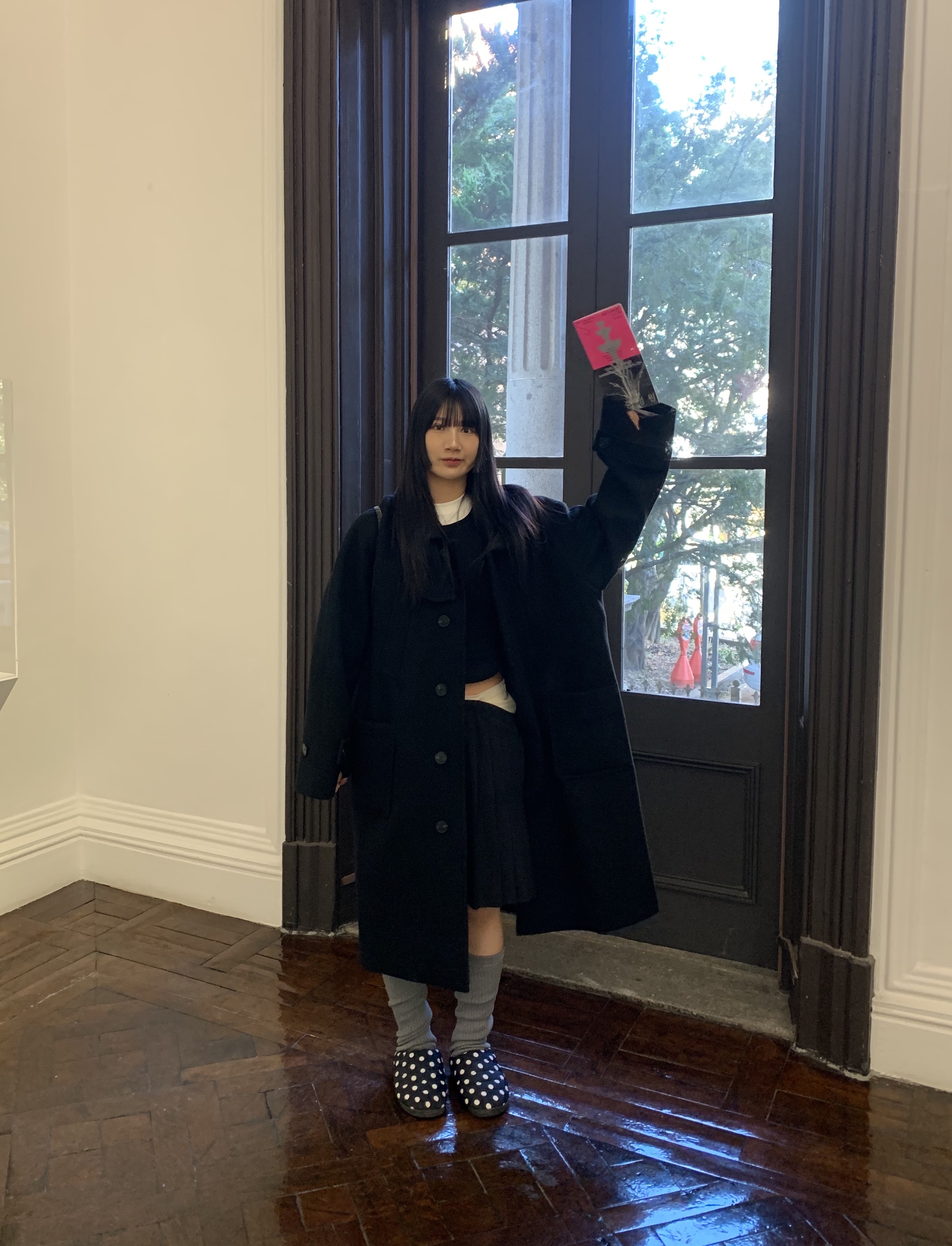 Undermycar Legion.02 Balmacaan Oversized Wool Coat Black, Subu Permanent F-Line Dots 착용 스타일