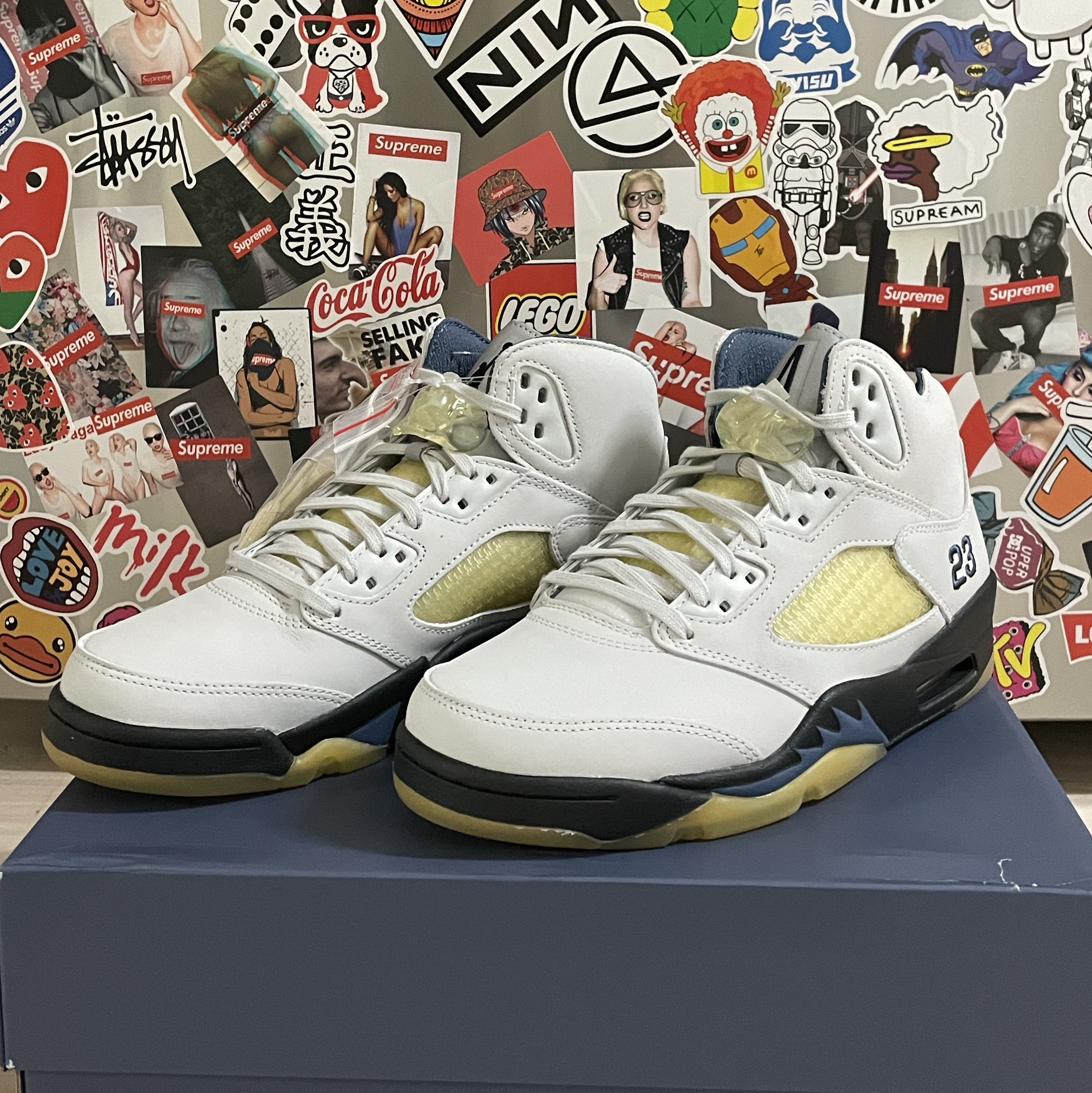 (W) Jordan 5 x A Ma Maniere Retro Dawn 착용 스타일 - 1