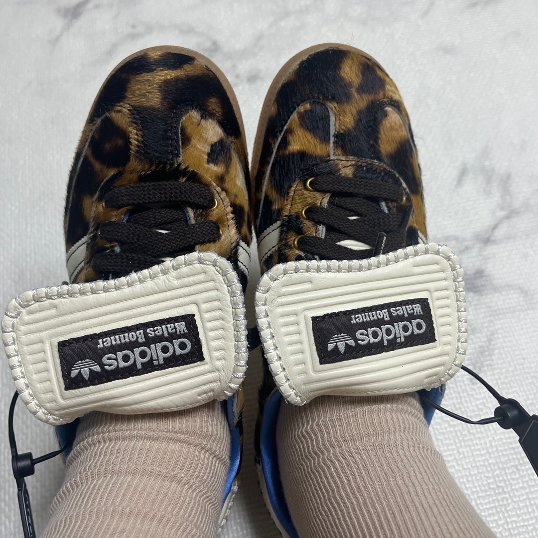 Adidas x Wales Bonner Pony Leo Samba Dark Brown Cream White 착용 스타일