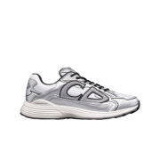 Dior B30 Sneaker White Mesh Silver Tone Metallic