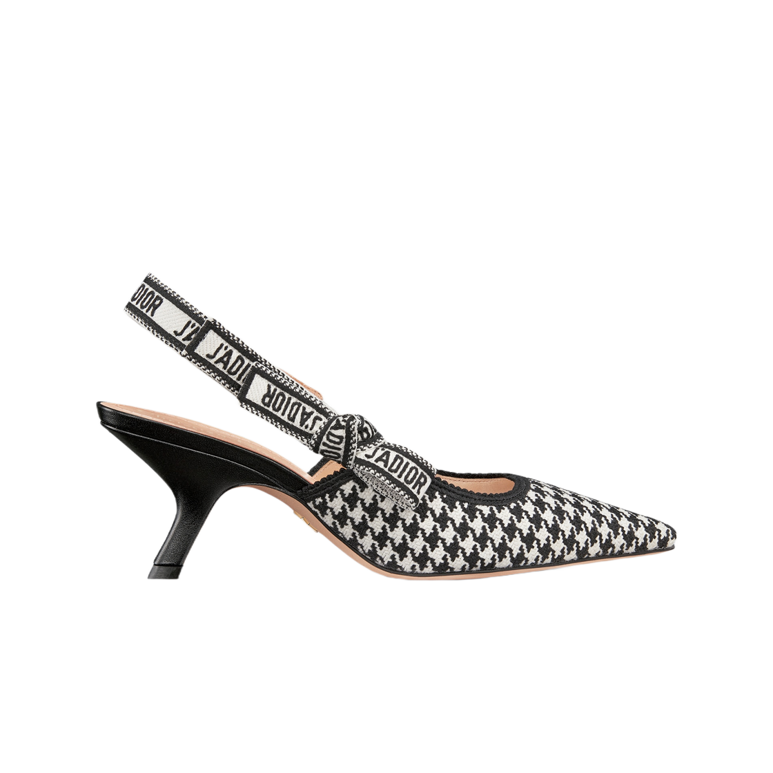 (W) Dior J'adior Slingback Pump Black White Micro Houndstooth 상세 이미지 1