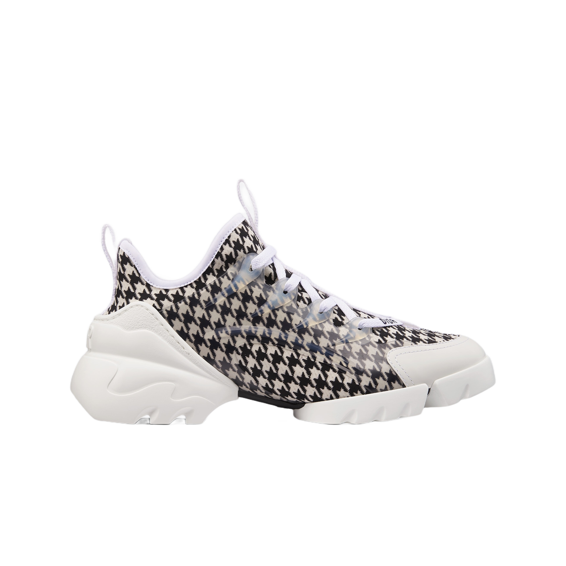 (W) Dior D-Connect Sneaker Black White Micro Houndstooth Print 상세 이미지 1