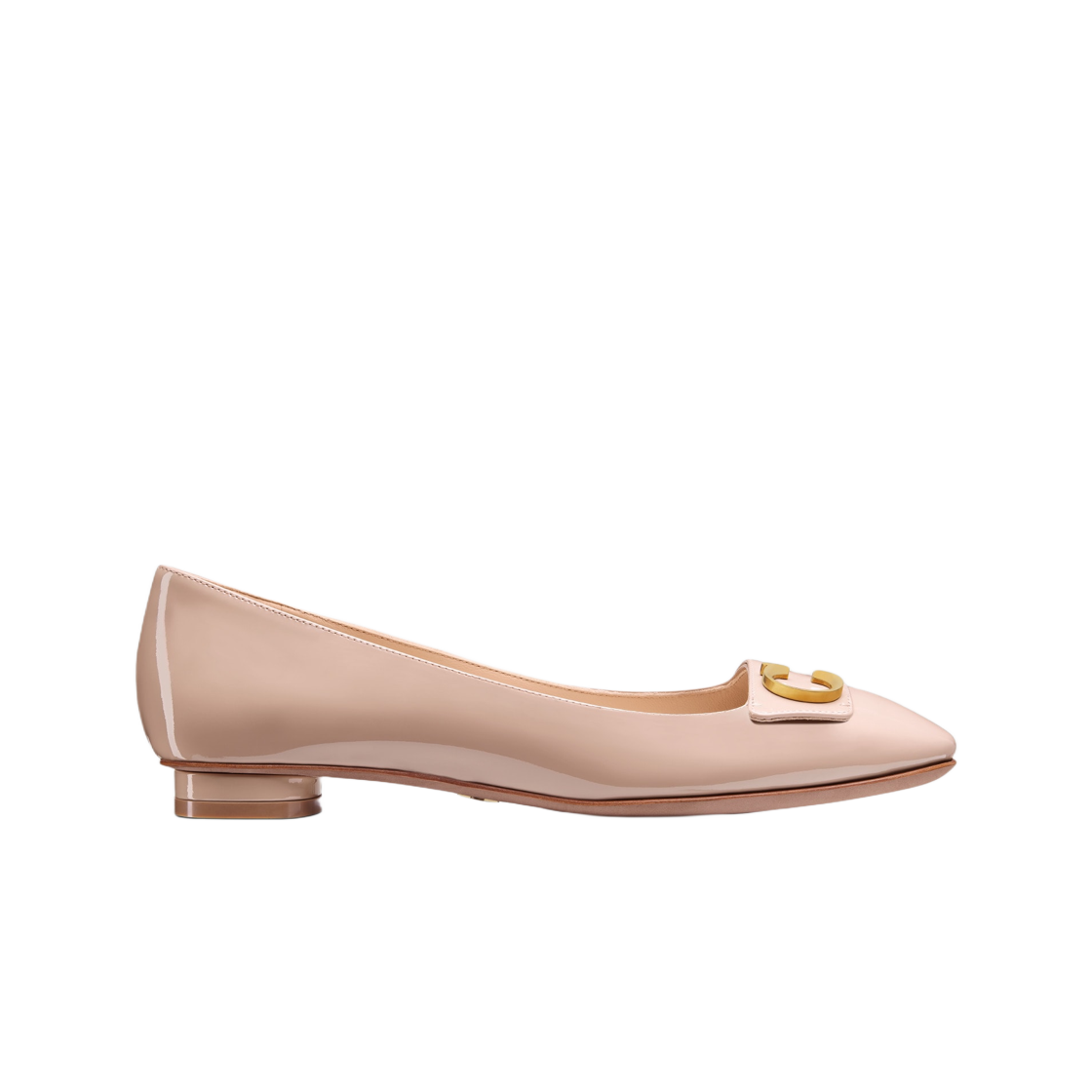(W) 디올 세 발레 플랫 누드 페이턴트((W) Dior C'est Ballet Flat Nude Patent) - 1