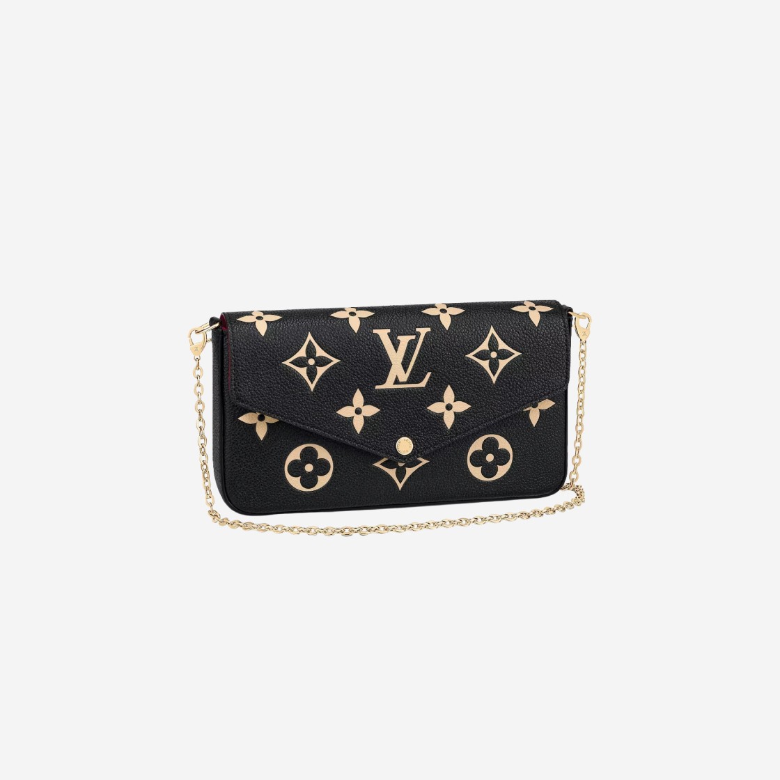 Louis Vuitton Felicie Pochette Monogram Black Beige 상세 이미지 1