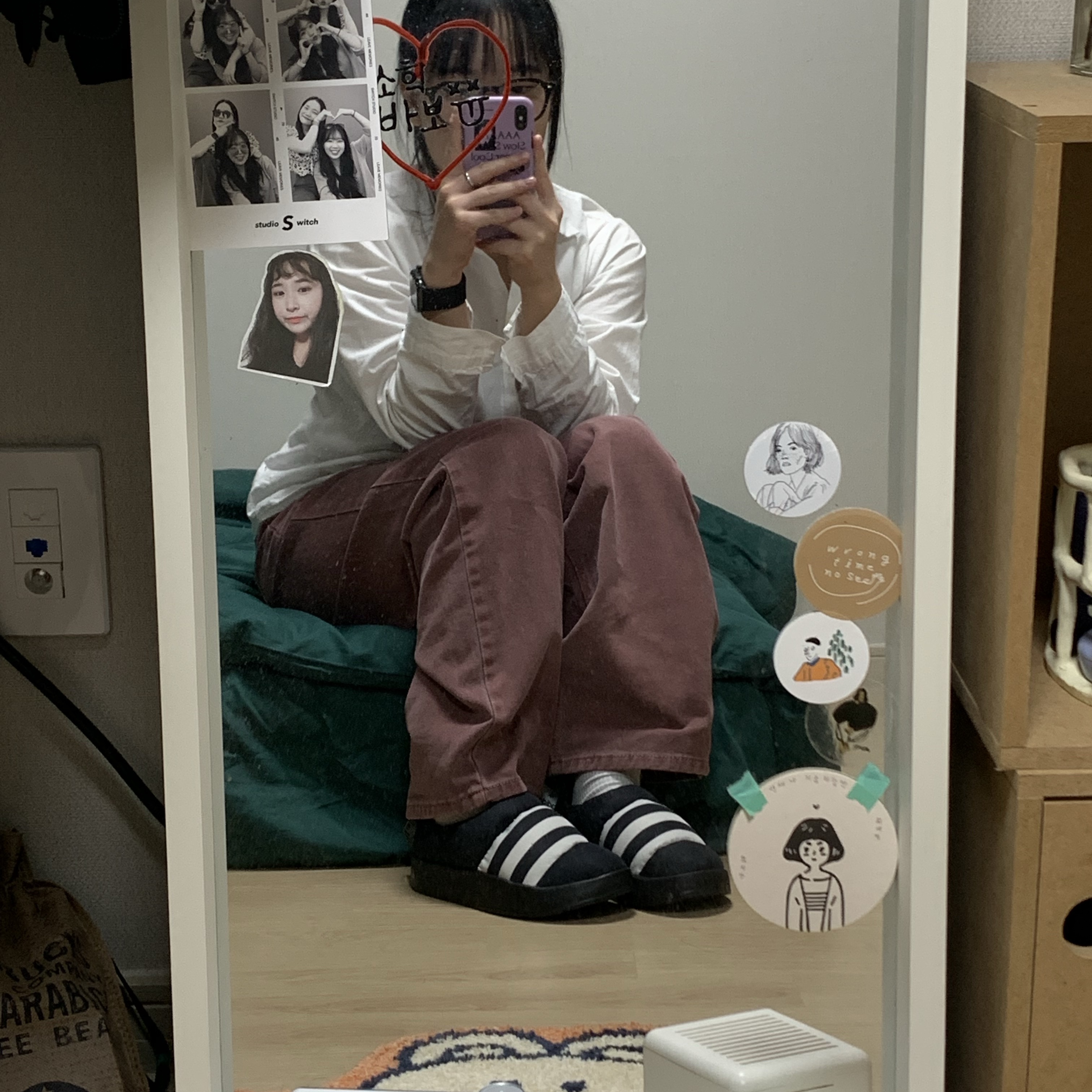 Adidas Puffylette Core Black ์ฐฉ์ฉ ์คํ์ผ - 2